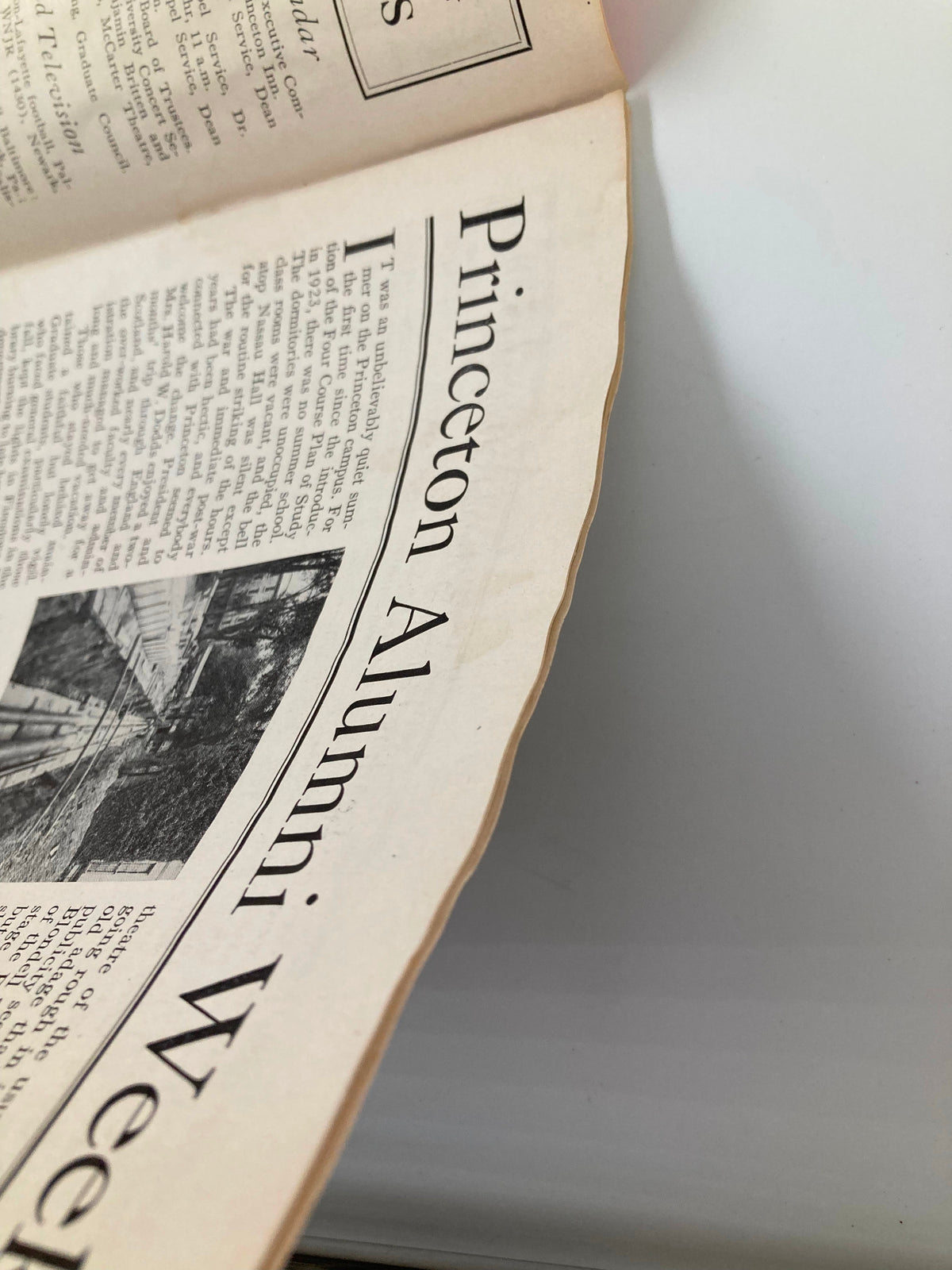 Close-up of the Princeton Alumni Weekly cover with the title highlighted, dated September 23, 1949.