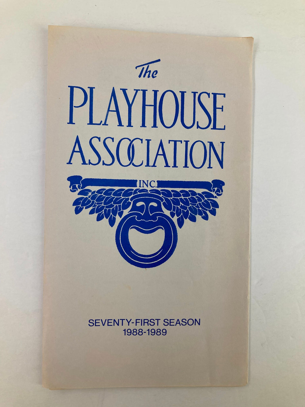 Cover of the 1988 Program 'The Playhouse Association Children by A.R. Gurney Jr.', showcasing the logo and title for the seventy-first season.