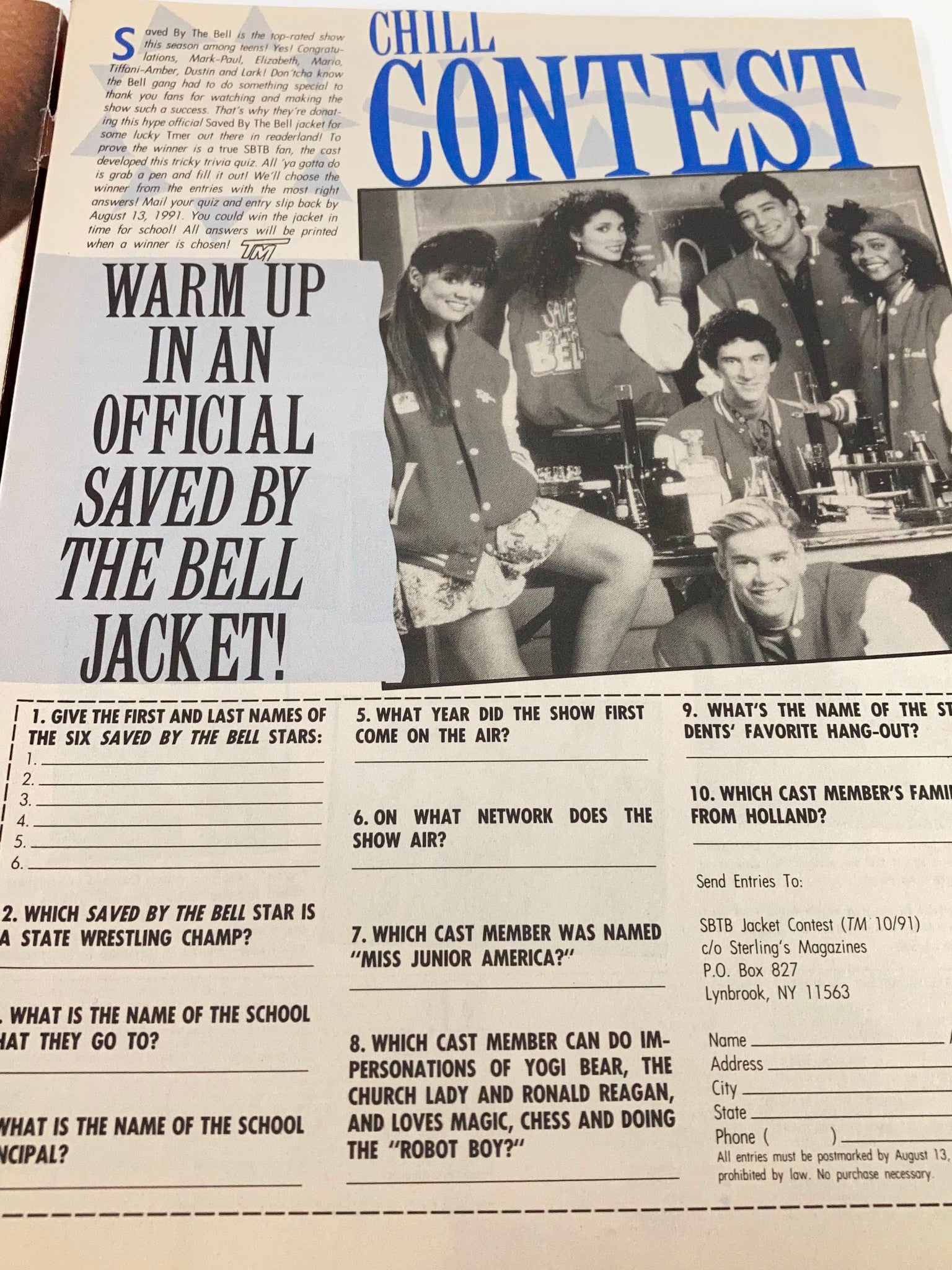 1991 Teen Machine Magazine - NKOTB & Jason Priestly