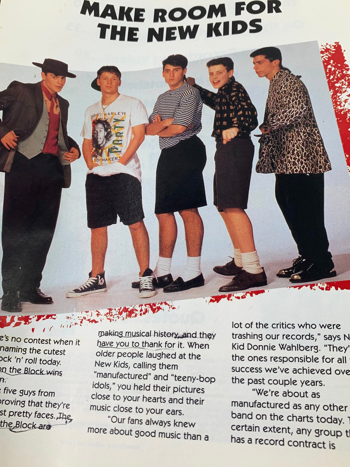New Kids On The Block 1990 Vintage Magazine