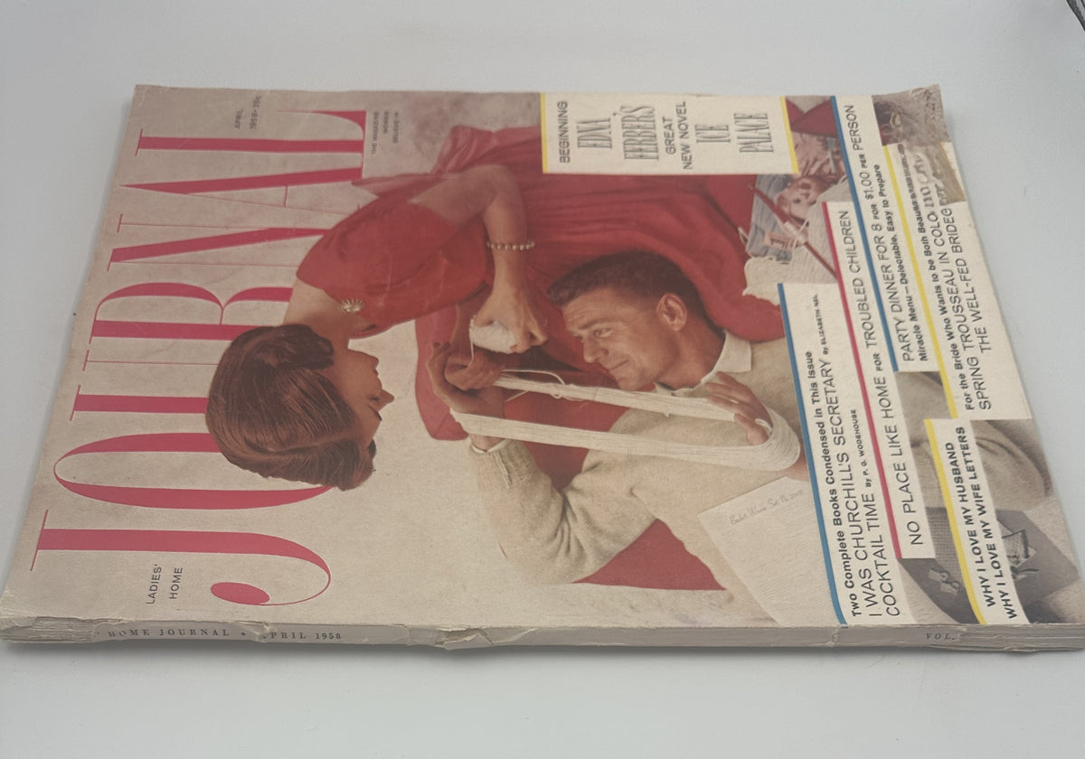 Ladies' Home Journal Magazine April 1958 Edna Ferber Ice Palace, P.G. Wodehouse
