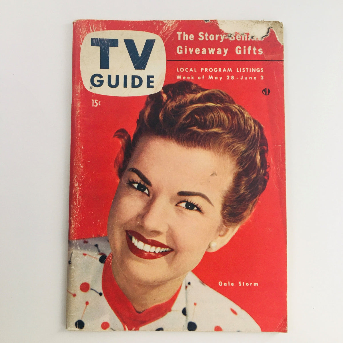 Cover of TV Guide Magazine May 28 1954 featuring American actress Gale Storm, showcasing mid-20th century television nostalgia.