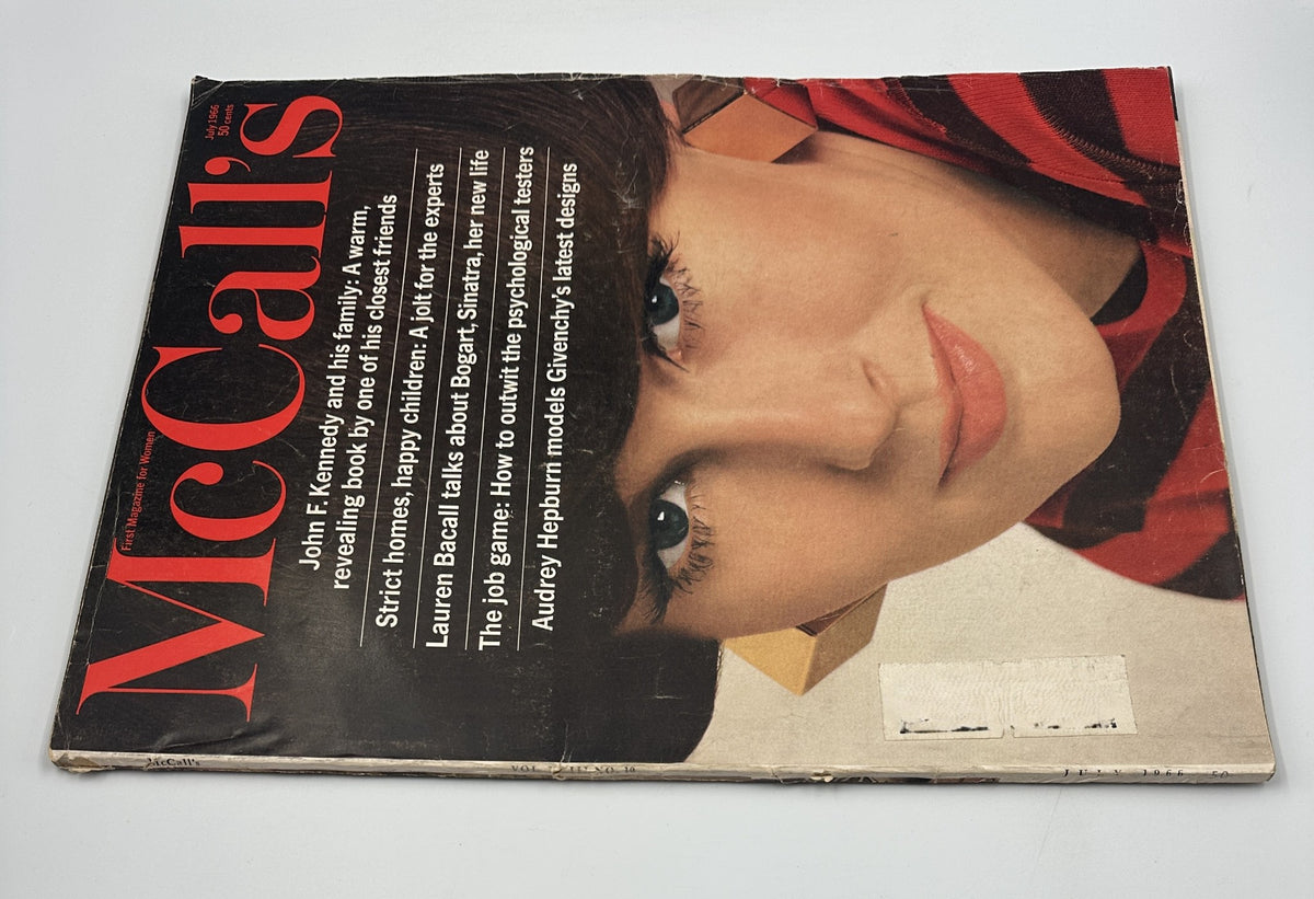 McCall's Magazine July 1966 John F. Kennedy, Lauren Bacall, Audrey Hepburn