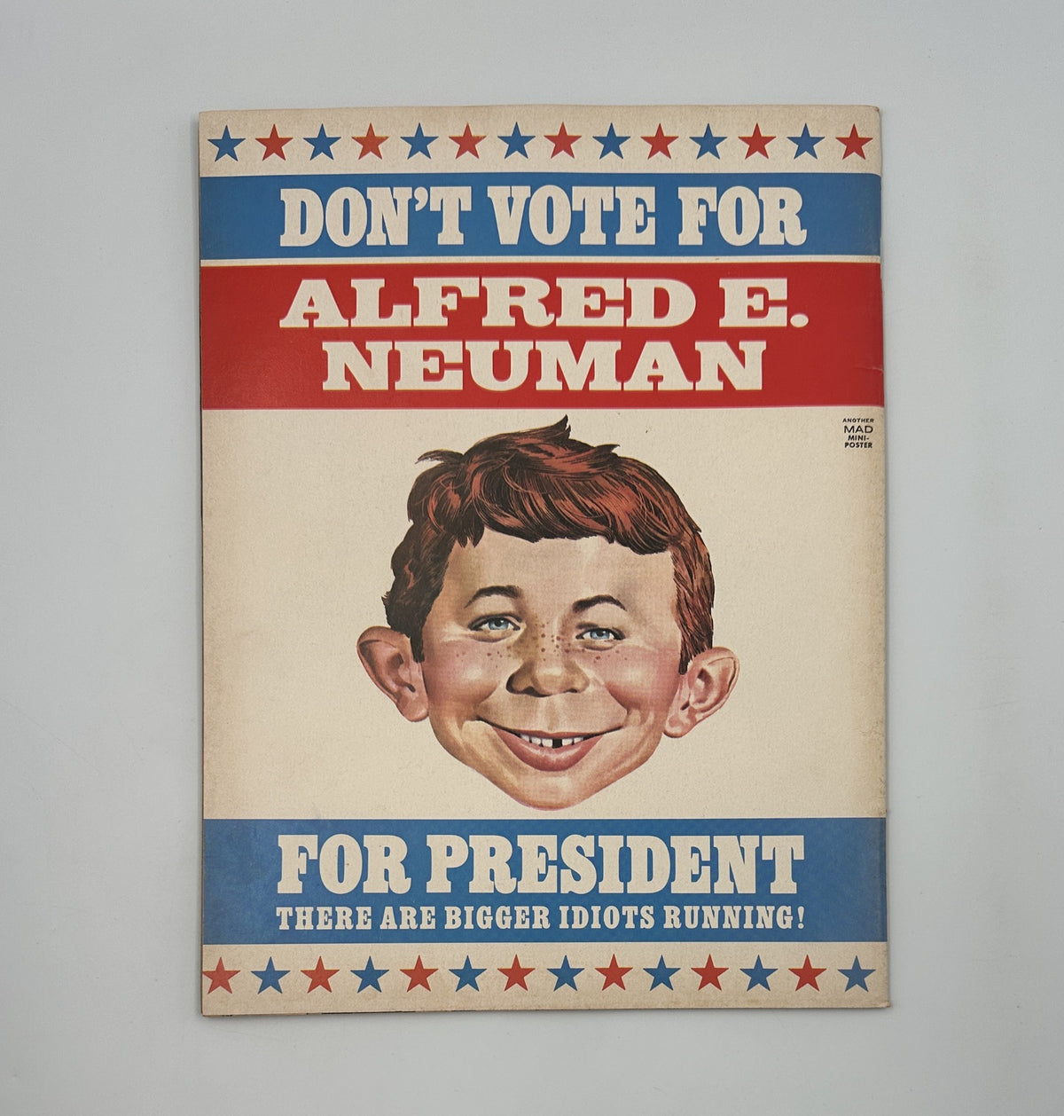 Back cover of MAD Magazine No. 187 December 1976 featuring a satirical election-themed illustration with the slogan 'Don't Vote for Alfred E. Neuman for President.'
