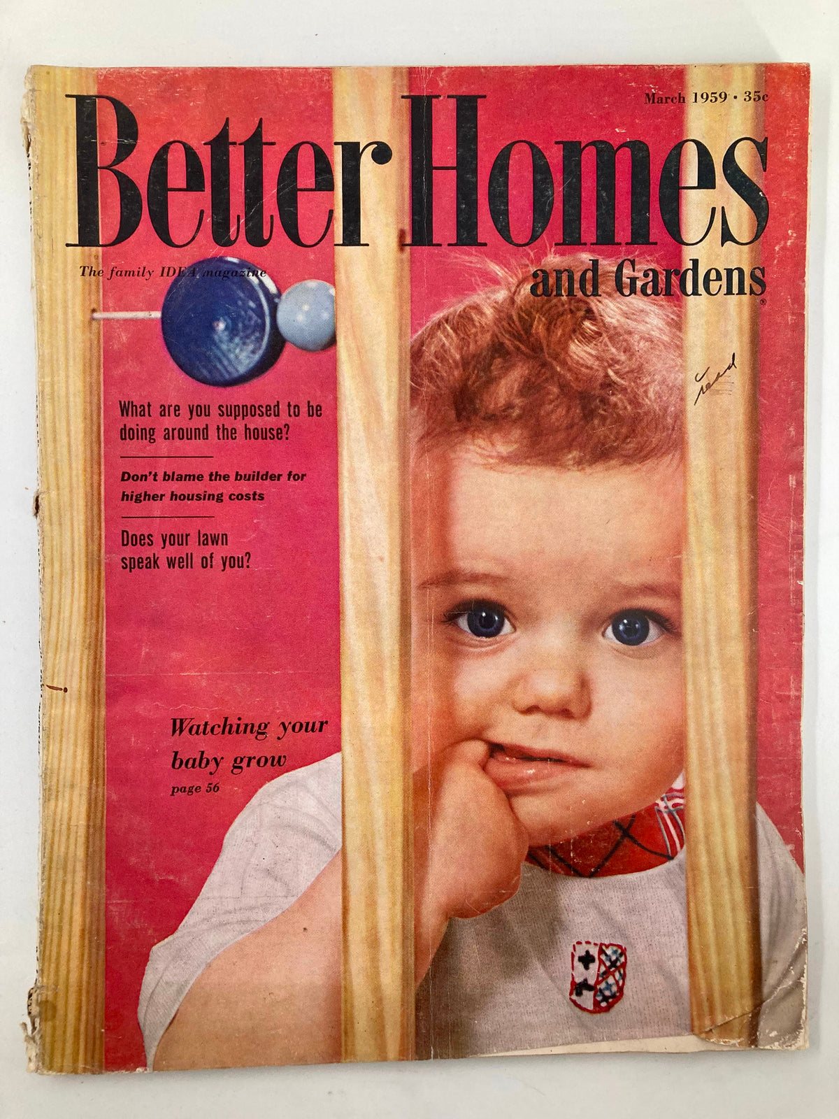 Vintage Better Homes & Gardens Magazine March 1959 Watching Your Baby Grow No Label