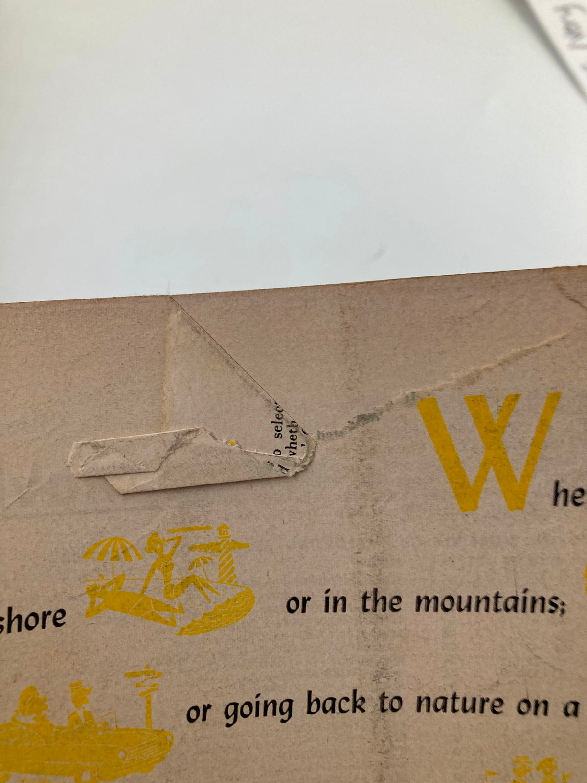 Vintage Consumer Reports Magazine July 1955, featuring 'Pink Pills and Miracle Drugs'. Image showing the back cover with minor wear, including a small rip and yellow illustrations, highlighting the magazine's historical context in health consumerism.