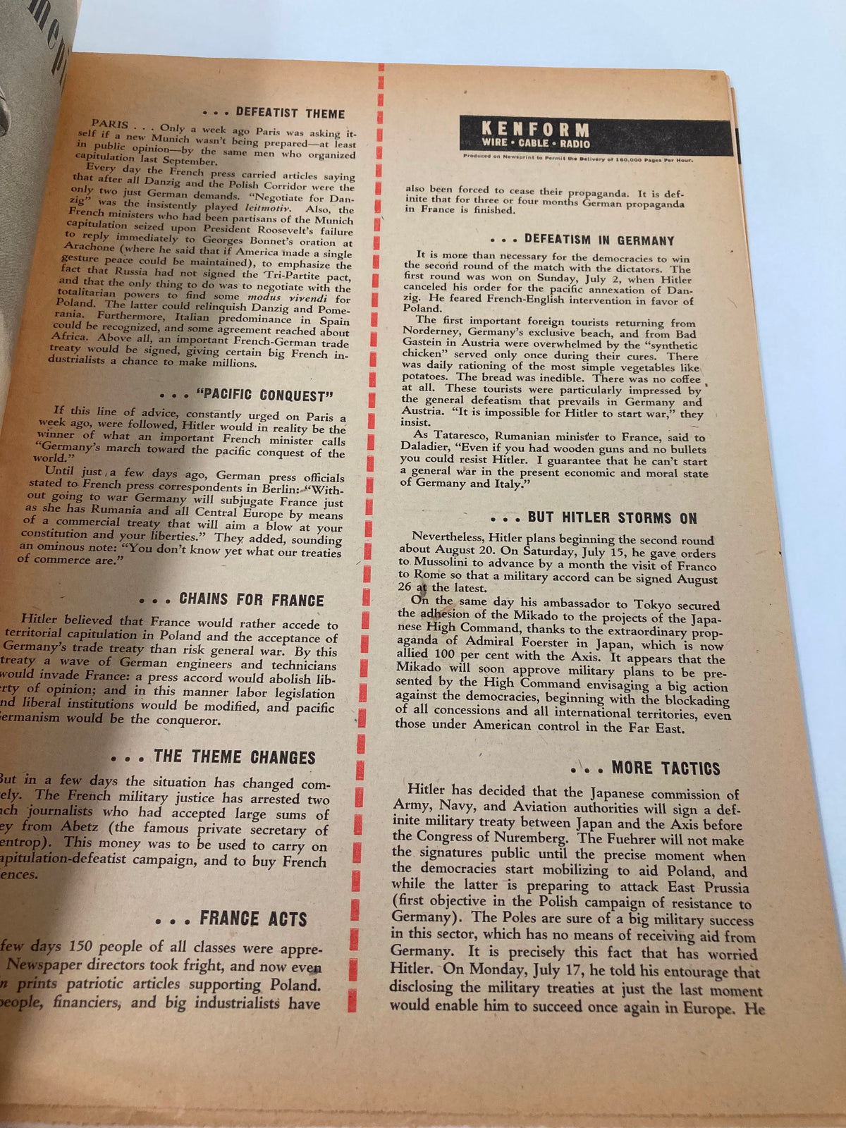 Vintage Ken Magazine August 3 1939 Adolf Hitler's Slaughterhouse Plotzensee No Label