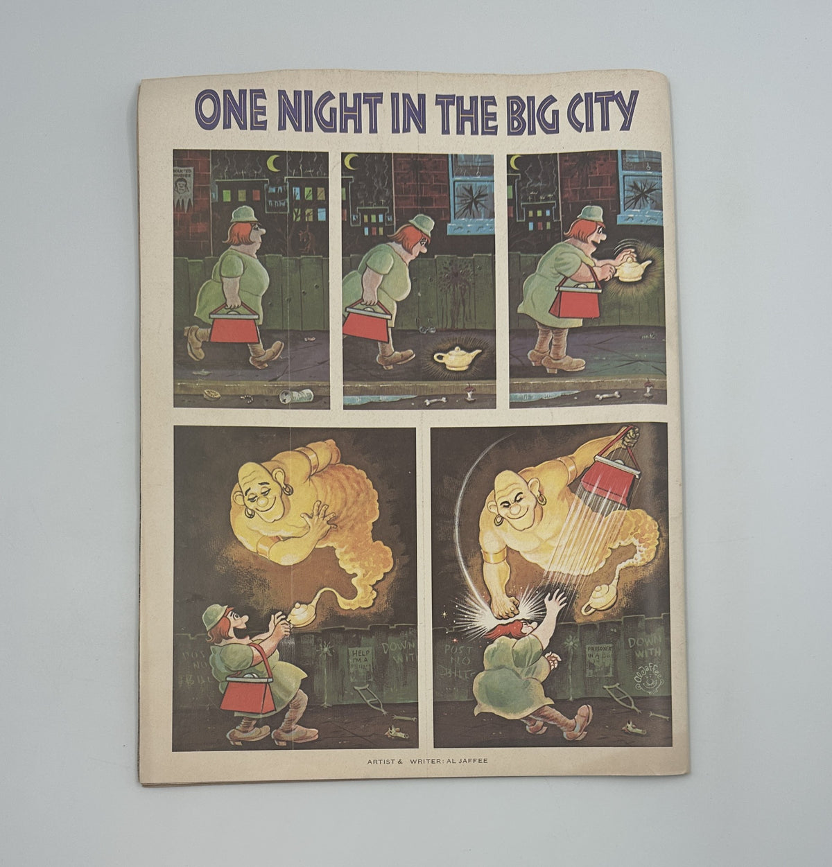 Back cover illustration of MAD Magazine No. 192 from July 1977, titled 'One Night in the Big City,' showcasing cartoon artwork.