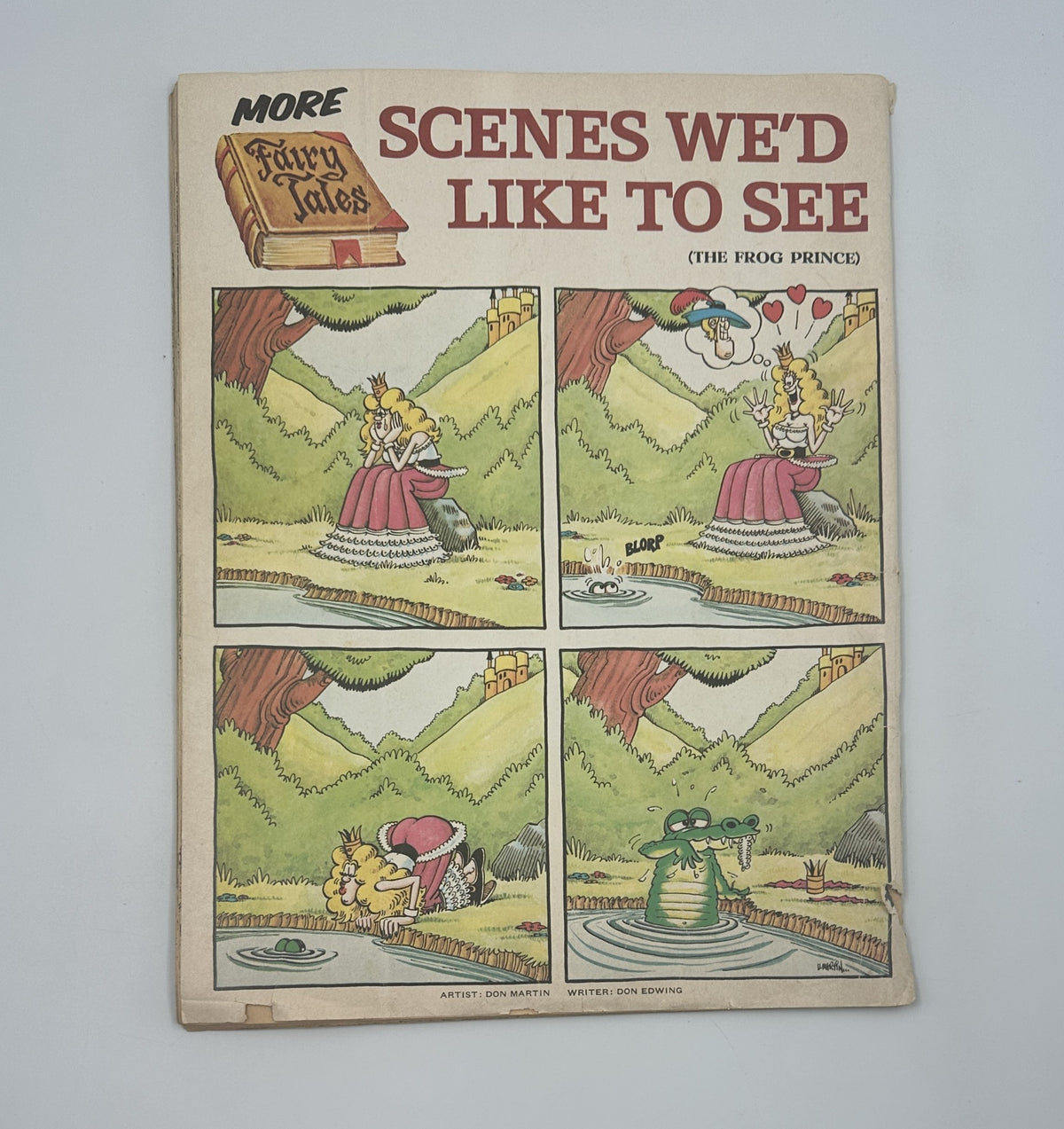 Back cover of MAD Magazine No. 193 from September 1977 showcasing a humorous illustration titled 'Scenes We'd Like to See (The Frog Prince)' by Don Martin. The cartoon depicts humorous interactions between characters.