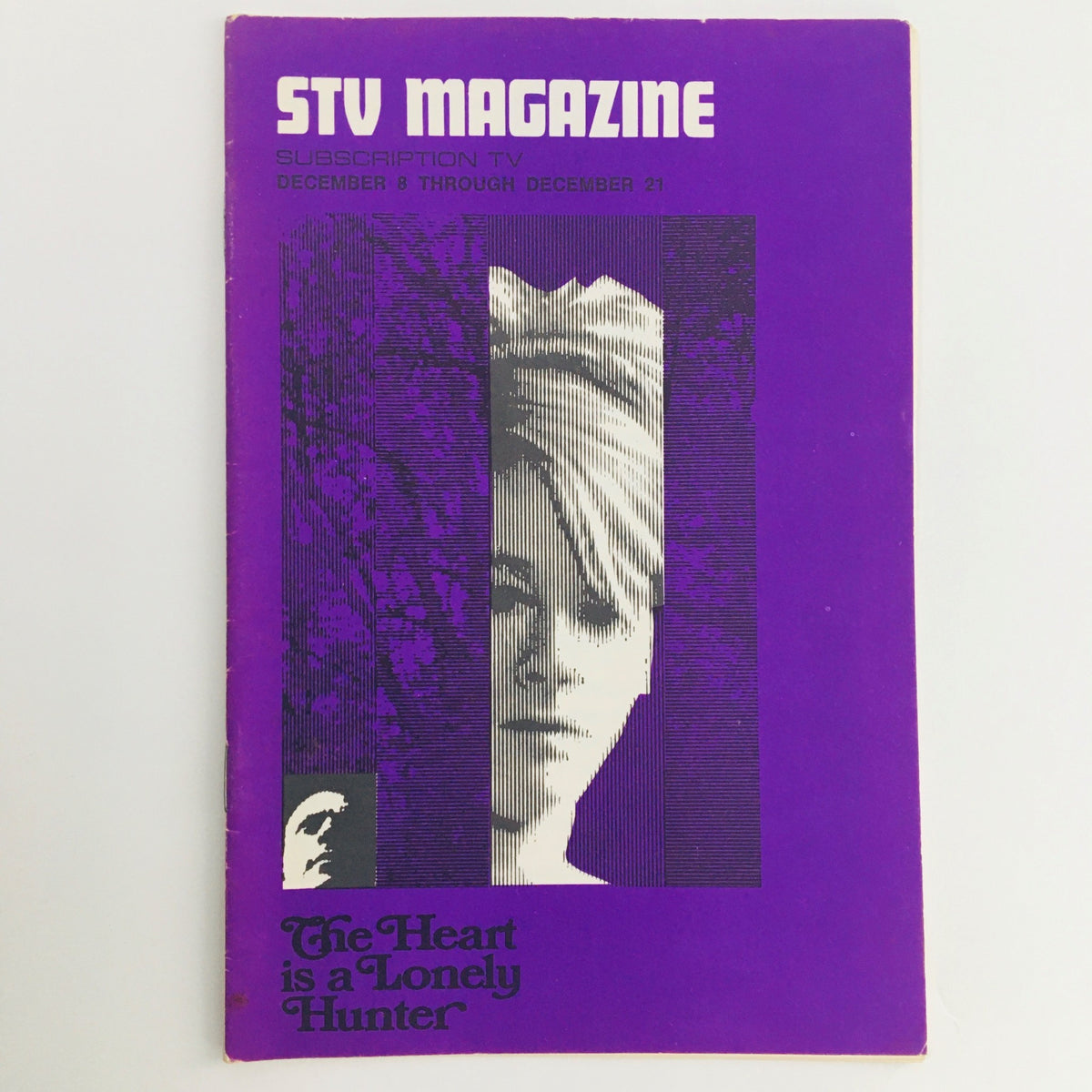 Cover of STV Magazine Subscription TV December 8-21 1968 featuring a stylized design with a portrait and the text 'The Heart is a Lonely Hunter'.