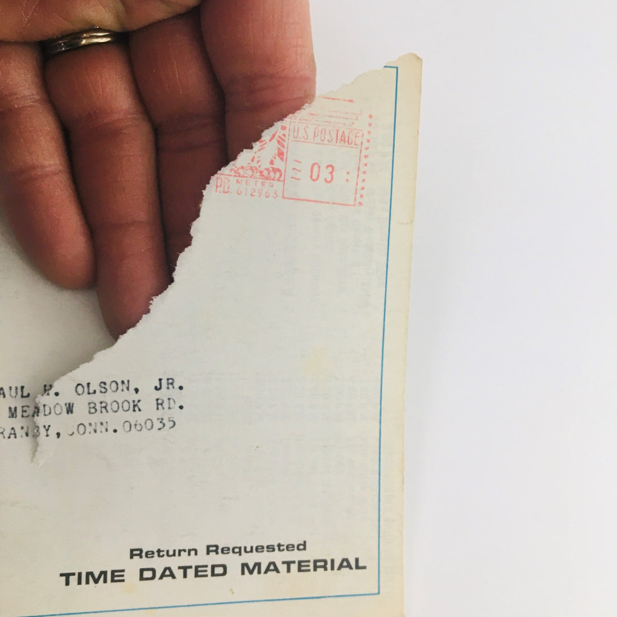 Close-up of back cover of STV Magazine Subscription TV dated November 23 to December 7, 1968 showing return address details.