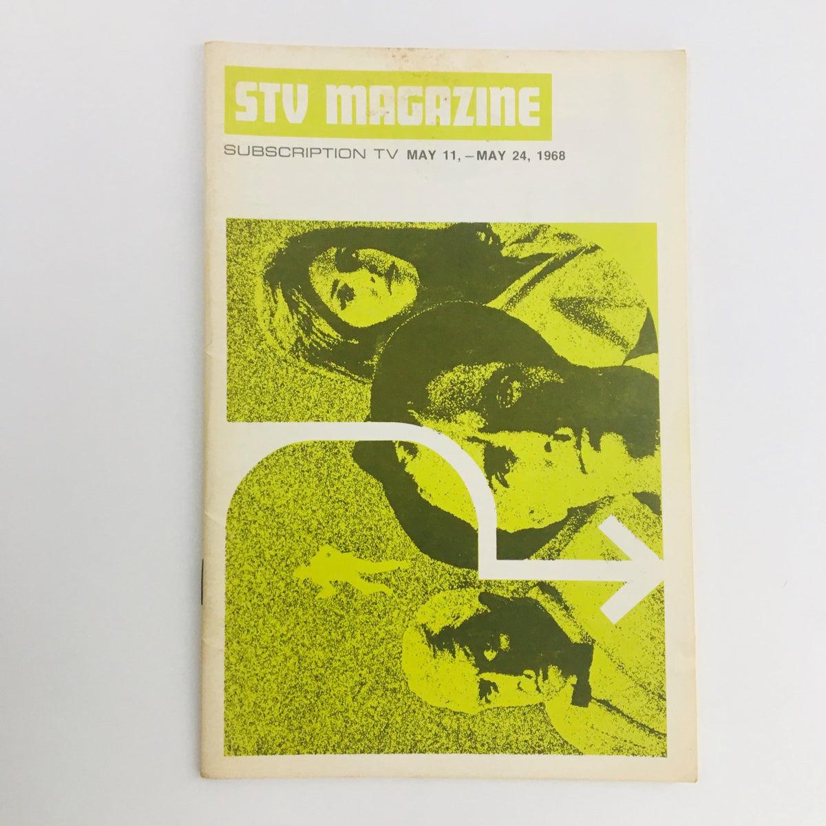 Cover of STV Magazine Subscription TV May 11-24 1968 featuring a retro design and images related to television culture.