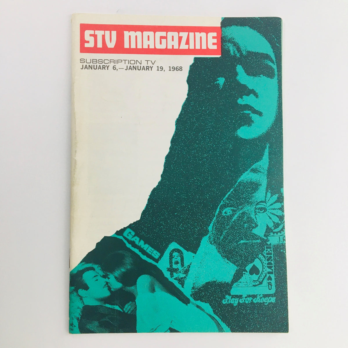 Cover of STV Magazine Subscription TV January 6-19, 1968 featuring graphic design and visuals related to classic television entertainment.