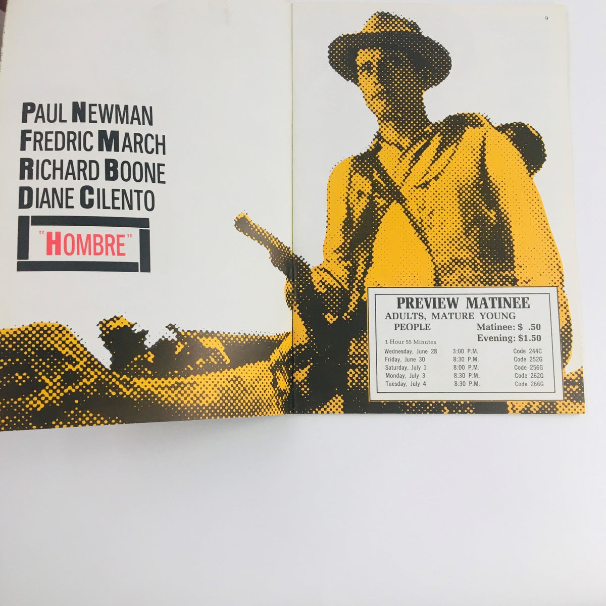 Front cover of STV Magazine Subscription TV featuring Paul Newman in 'Hombre,' showcasing cast members and showing a vintage design from June 24-July 7, 1967.
