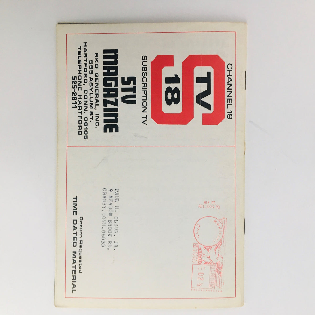 Back cover of STV Magazine Subscription TV June 10-23, 1967 displaying the magazine's subscription details and mailing information.