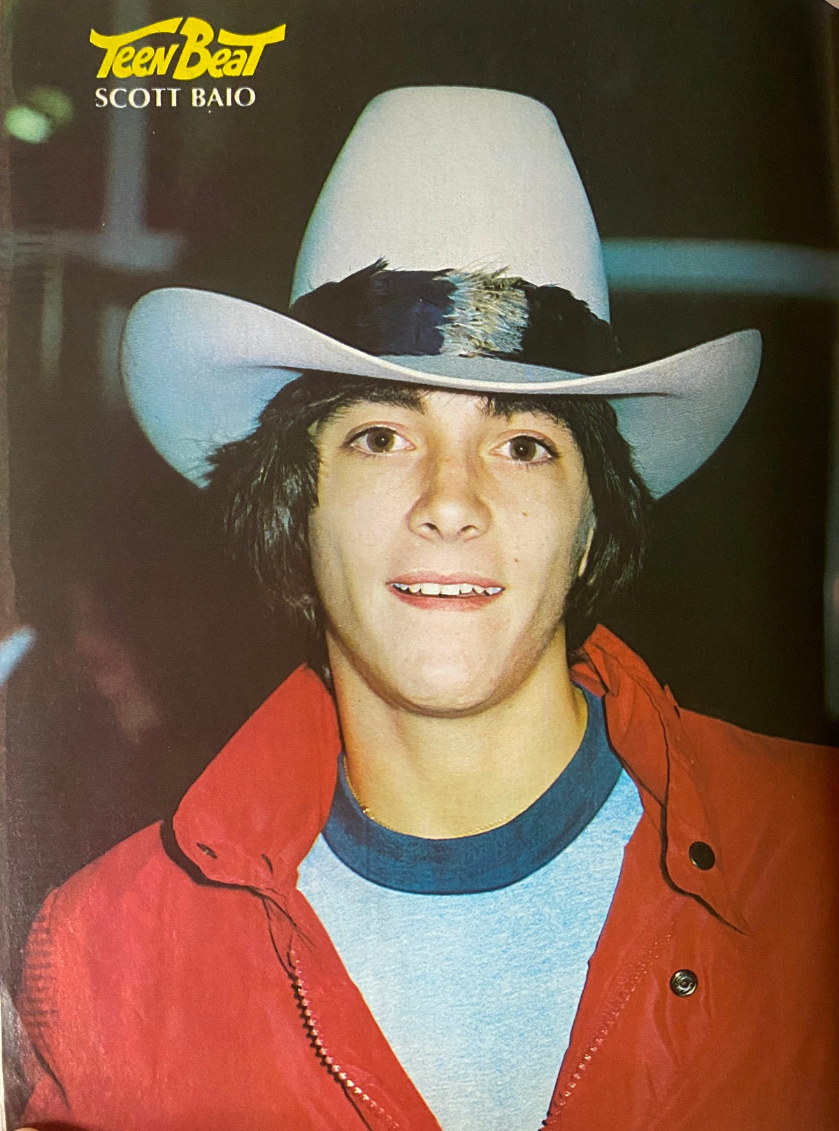 Color page featuring Scott Baio in a cowboy hat from Teen Beat Magazine May 1981.