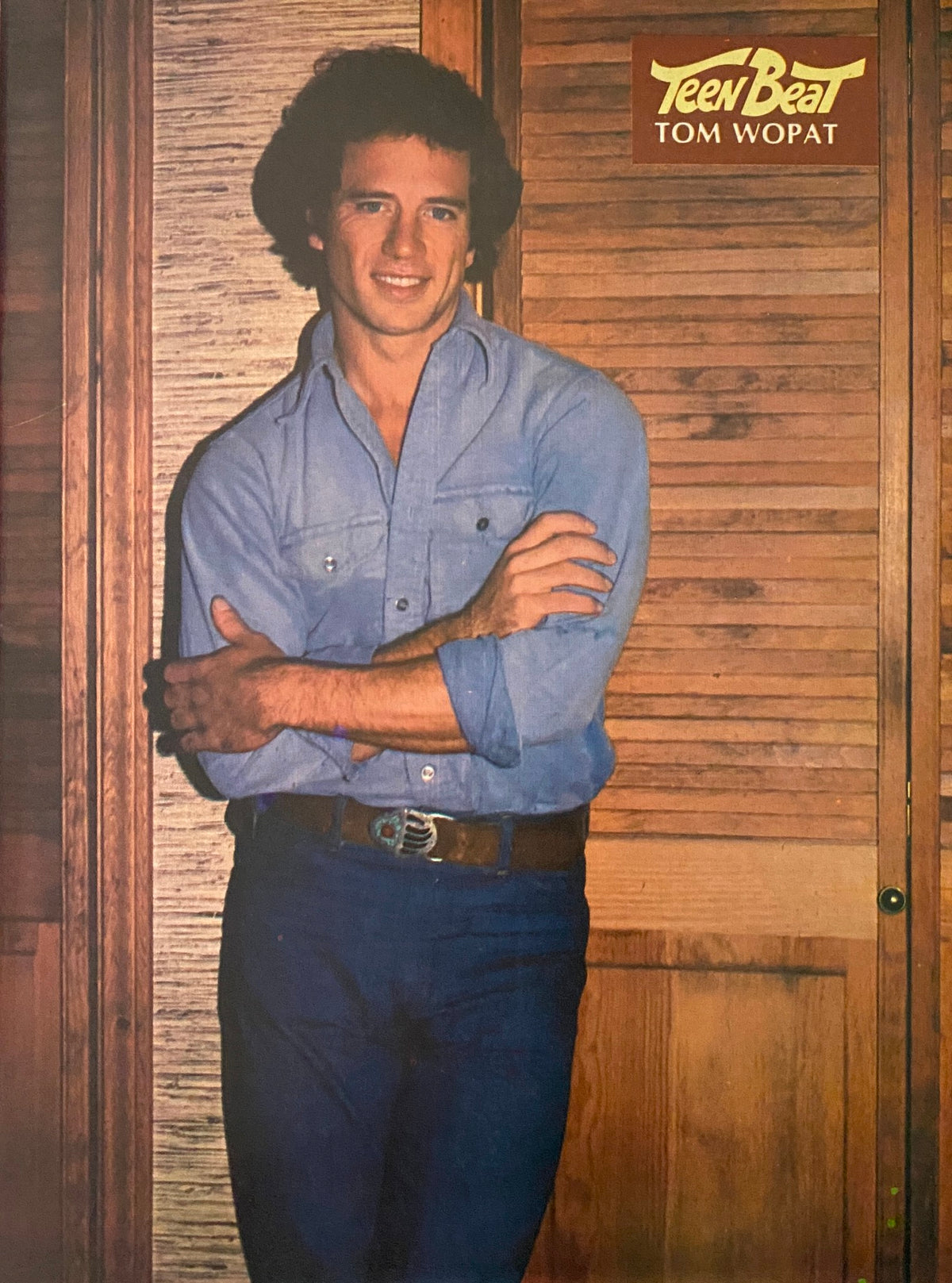 Teen Beat Magazine feature of Tom Wopat, posing confidently with crossed arms, from the November 1981 issue.