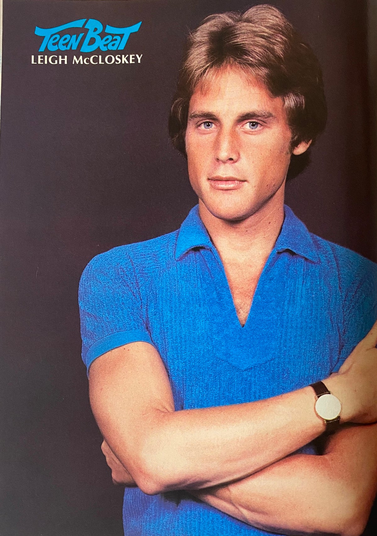 Image of Leigh McCloskey featured in Teen Beat Magazine February 1981, known for his role in Dallas.