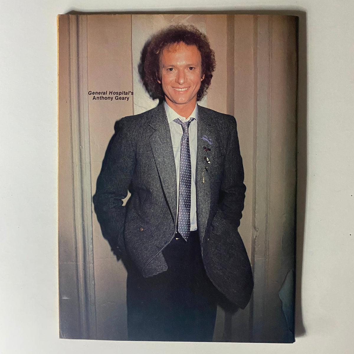 Back cover of Afternoon TV Magazine October 1981 featuring Anthony Geary, a well-known actor from General Hospital, highlighting the popularity of soap operas.