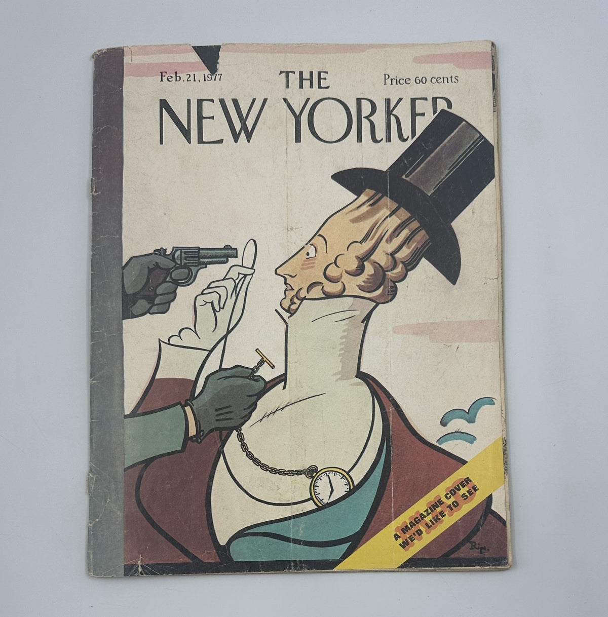 MAD Magazine No. 189 March 1977 cover showcasing a cartoon-style depiction of a man in a top hat facing a gunman, reflecting themes of humor and satire in the magazine.