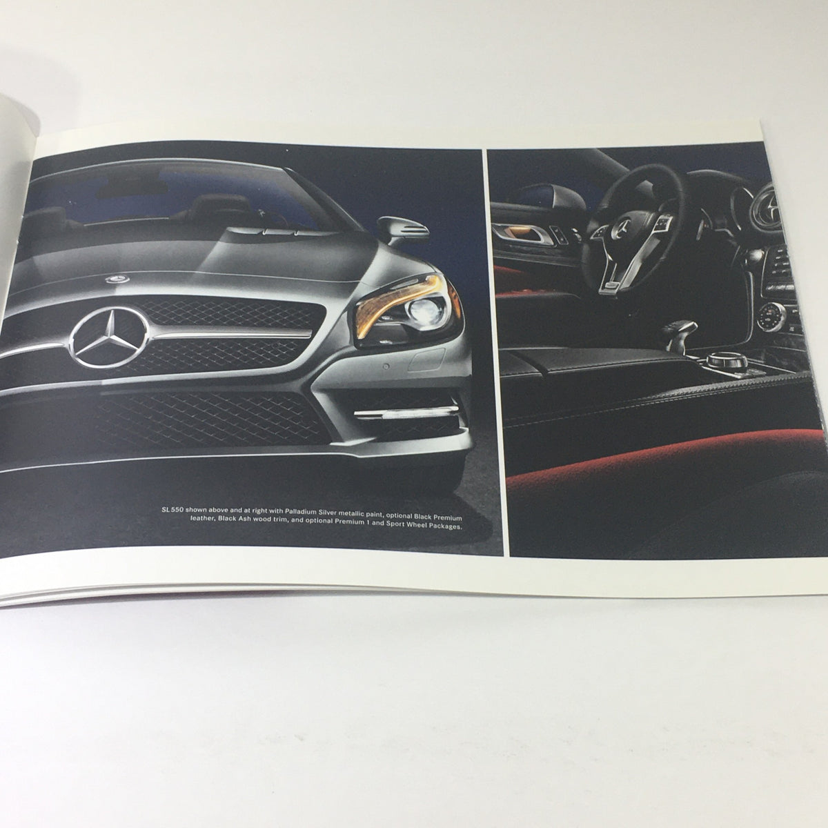 2013 Mercedes-Benz SL-Class Dealership Car Auto Brochure Catalog featuring close-up views of the interior design, including luxurious materials and advanced technology.