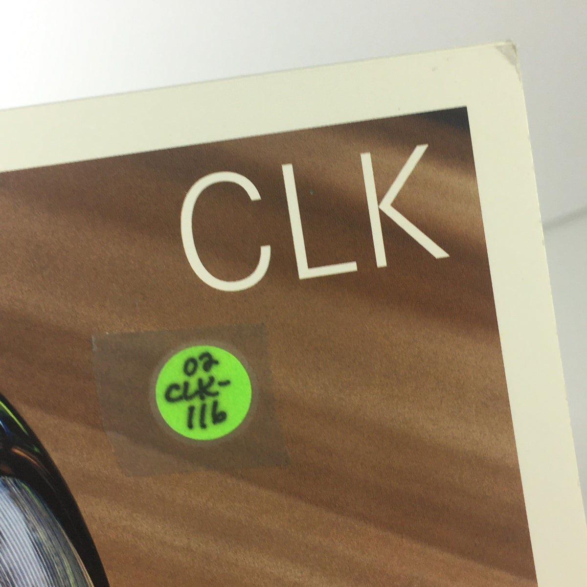 Close-up of the 2002 Mercedes-Benz CLK-Class Dealership Car Auto Brochure Catalog cover featuring the 'CLK' logo.