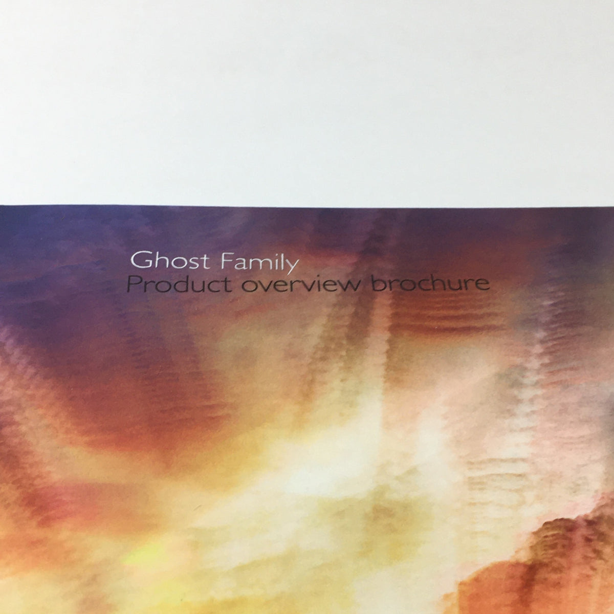 Cover of the 2014 Rolls Royce Ghost Family Dealership Car Auto Brochure Catalog featuring the title 'Ghost Family Product overview brochure'.