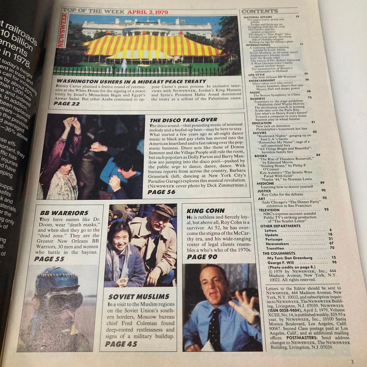 Vintage Newsweek Magazine April 2 1979 Donna Summer Disco Takes Over