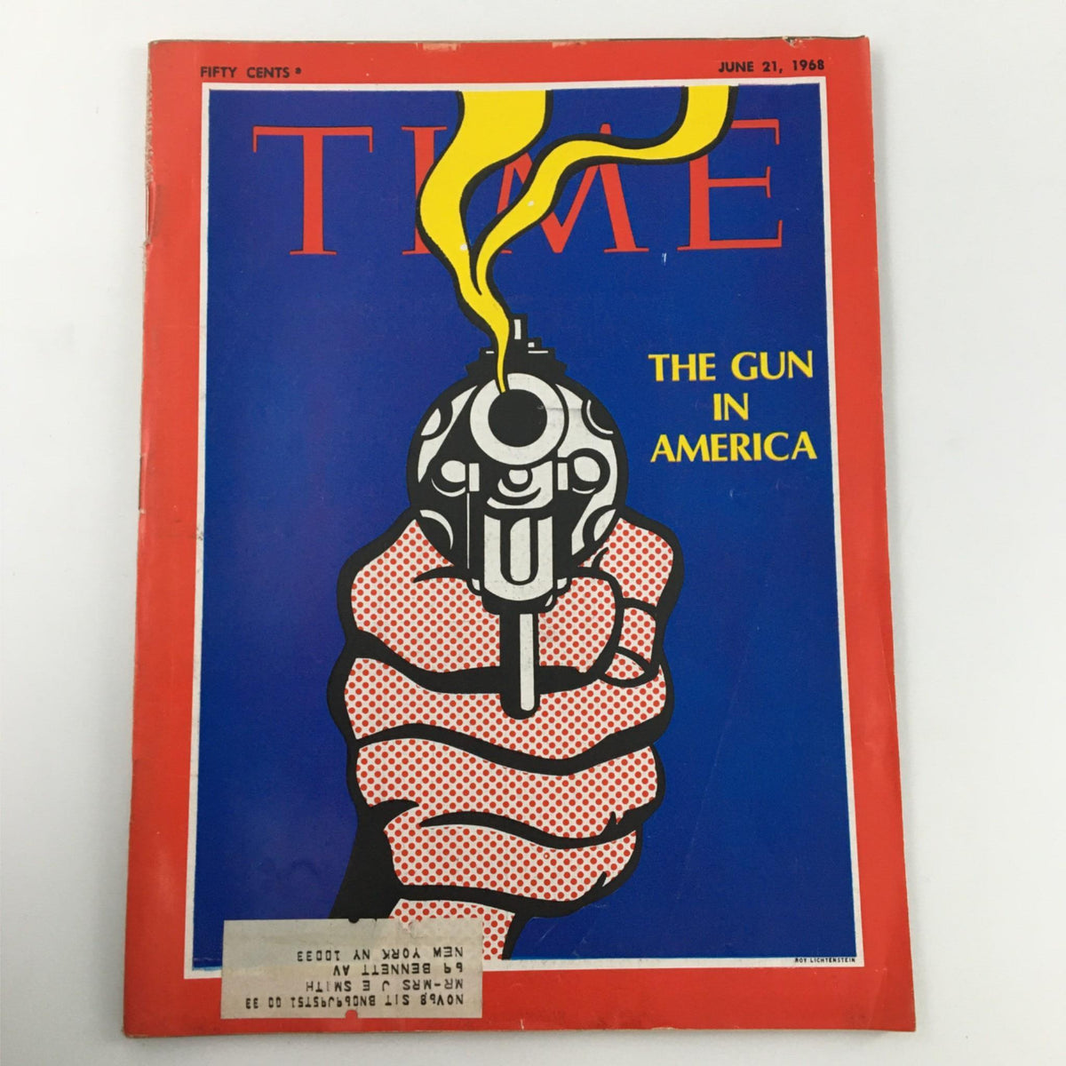 Cover of Time Magazine, June 21, 1968, featuring 'The Gun in America