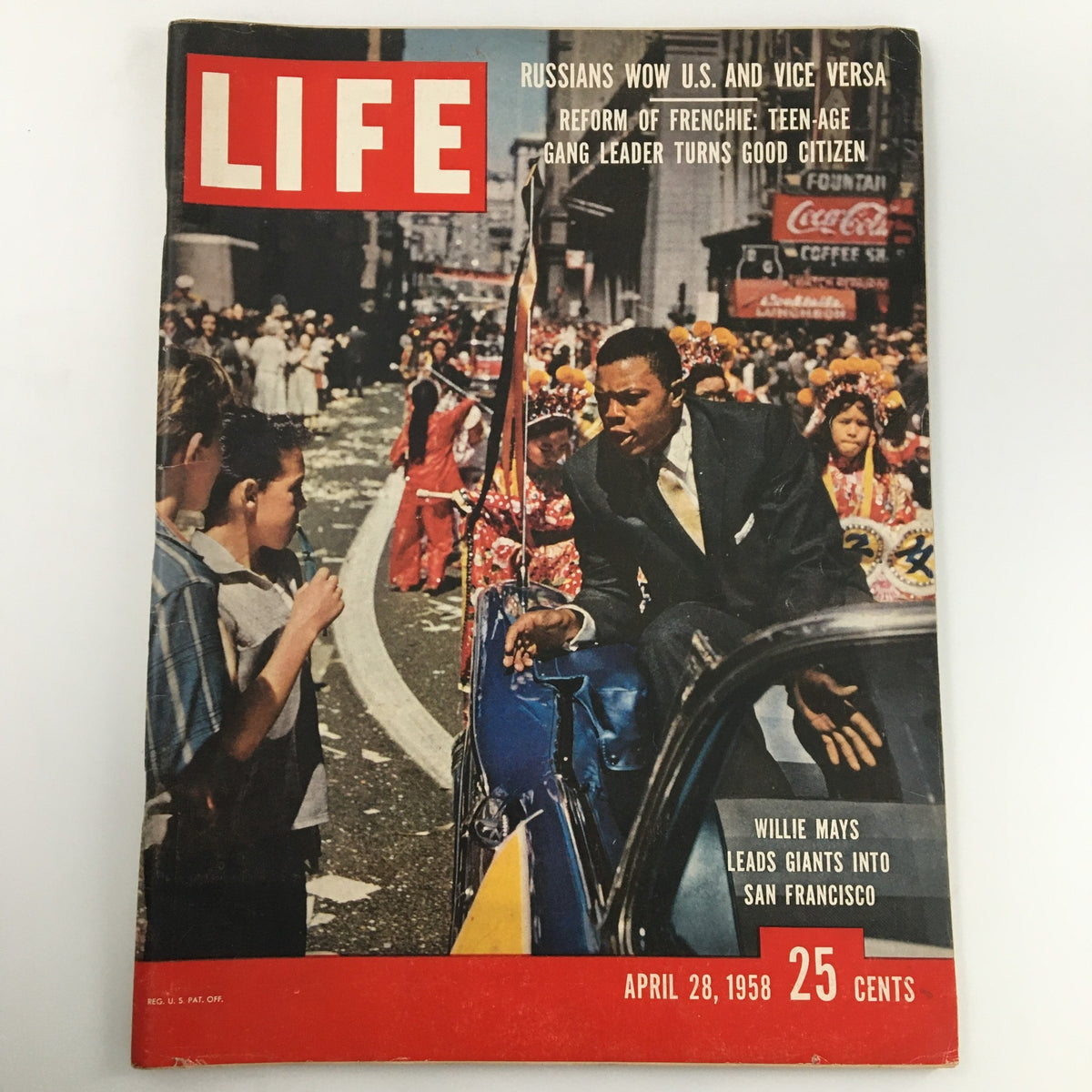 Life Magazine April 28 1958 Featuring Willie Mays in San Francisco - Vintage Baseball Collectible