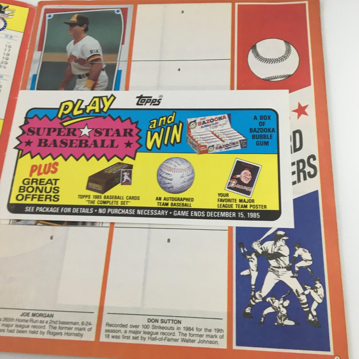 Topps Baseball Sticker Yearbook 1985 Edition
