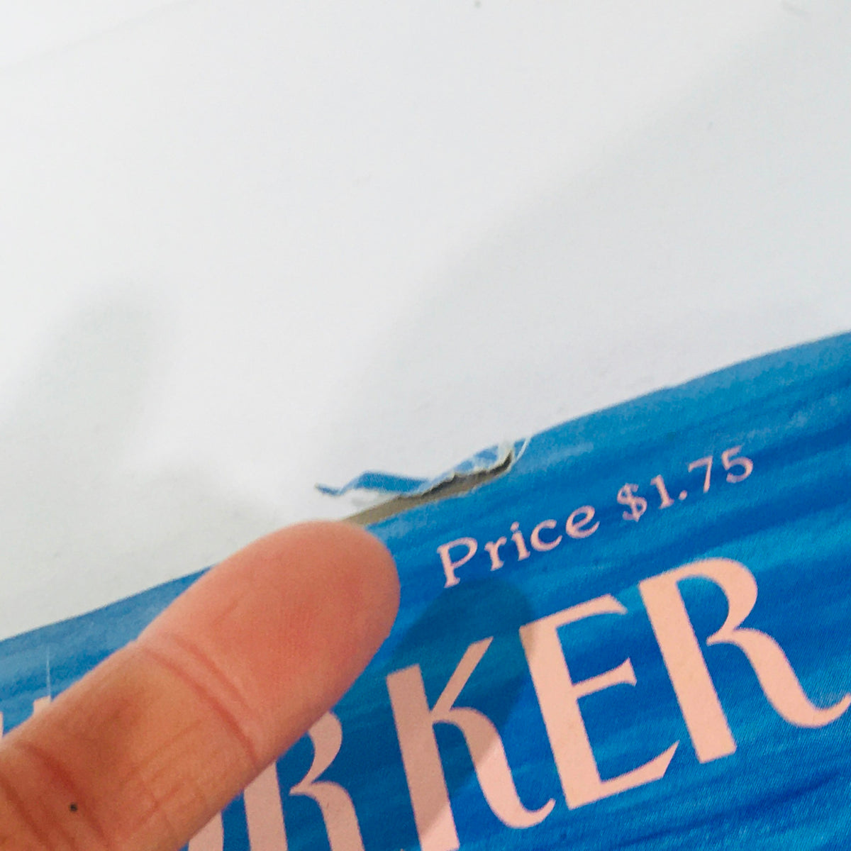 Close-up of The New Yorker: June 13 1988 magazine cover displaying the price of $1.75 along with a partial view of the front.