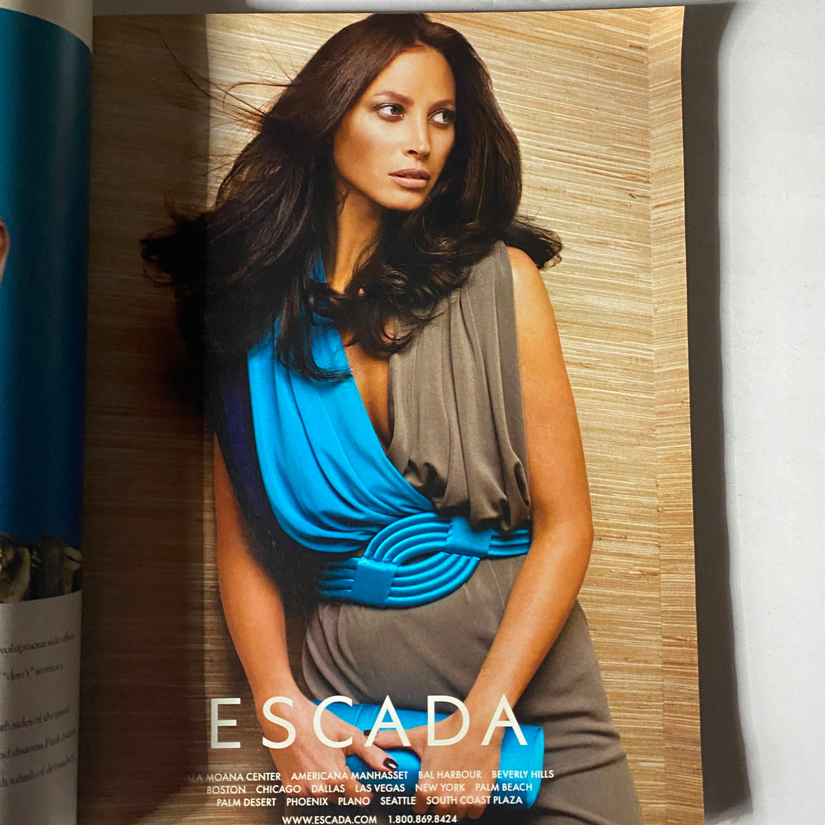 W Magazine February 2008 issue featuring a stunning model in an Escada outfit, showcasing fashion trends from that era.