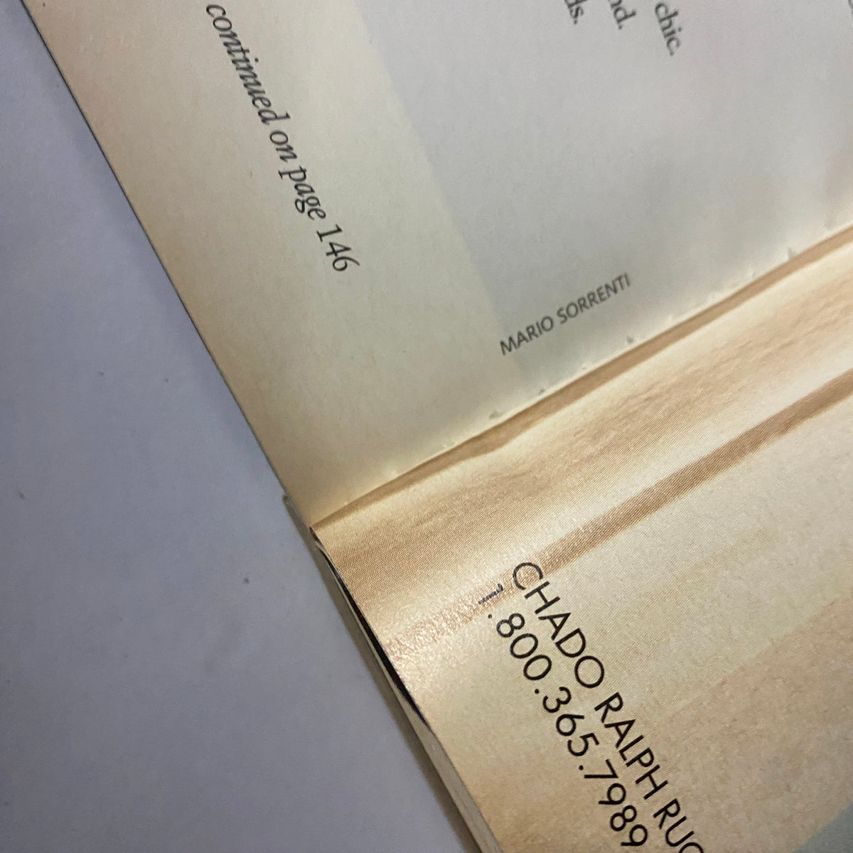 Snippet of editorial page in W Magazine March 2008, displaying text related to fashion content, illustrated by Mario Sorrenti, enhancing the magazine's rich fashion narrative.