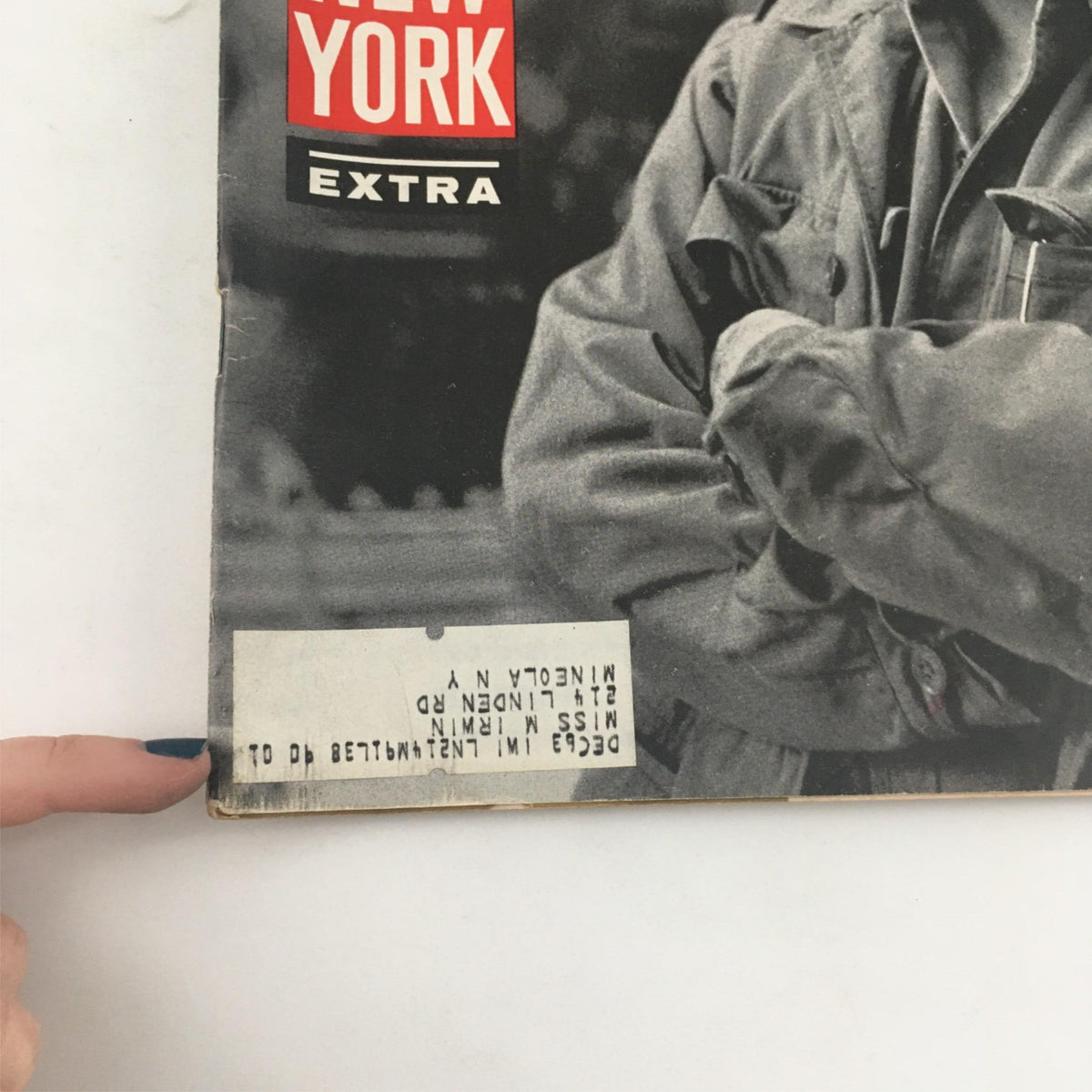 Close-up of the vintage Life Magazine March 15, 1963, revealing the publication details and address label, offering a glimpse into the historical significance of Fidel Castro's Cuba.