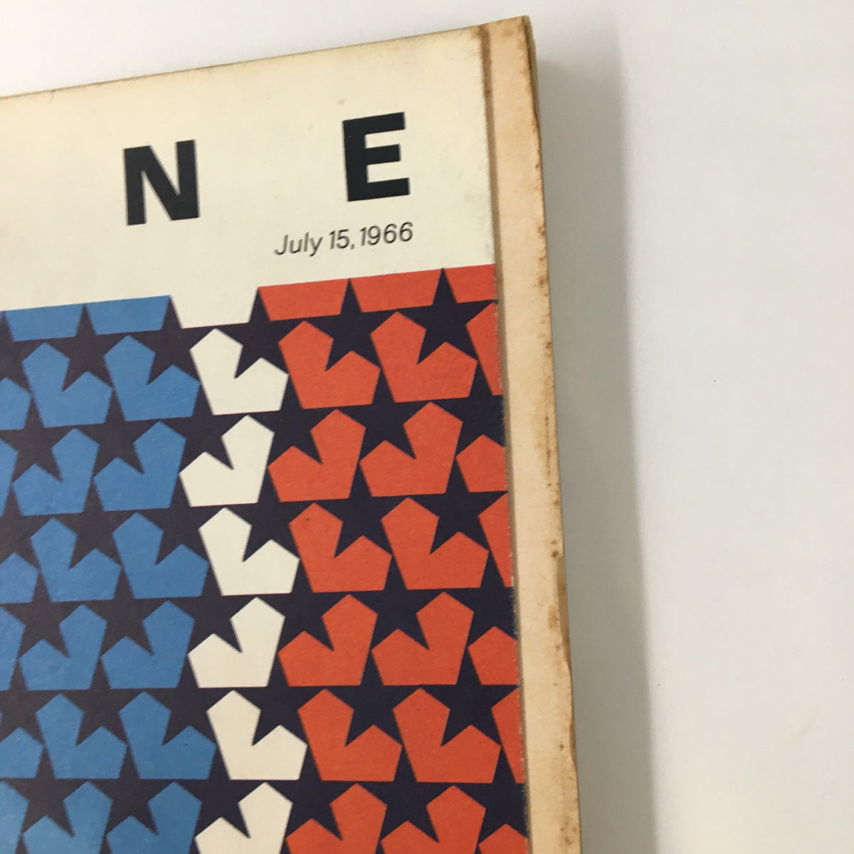 Cover of VTG Fortune Magazine July 15 1966 featuring a colorful star pattern and the issue date.
