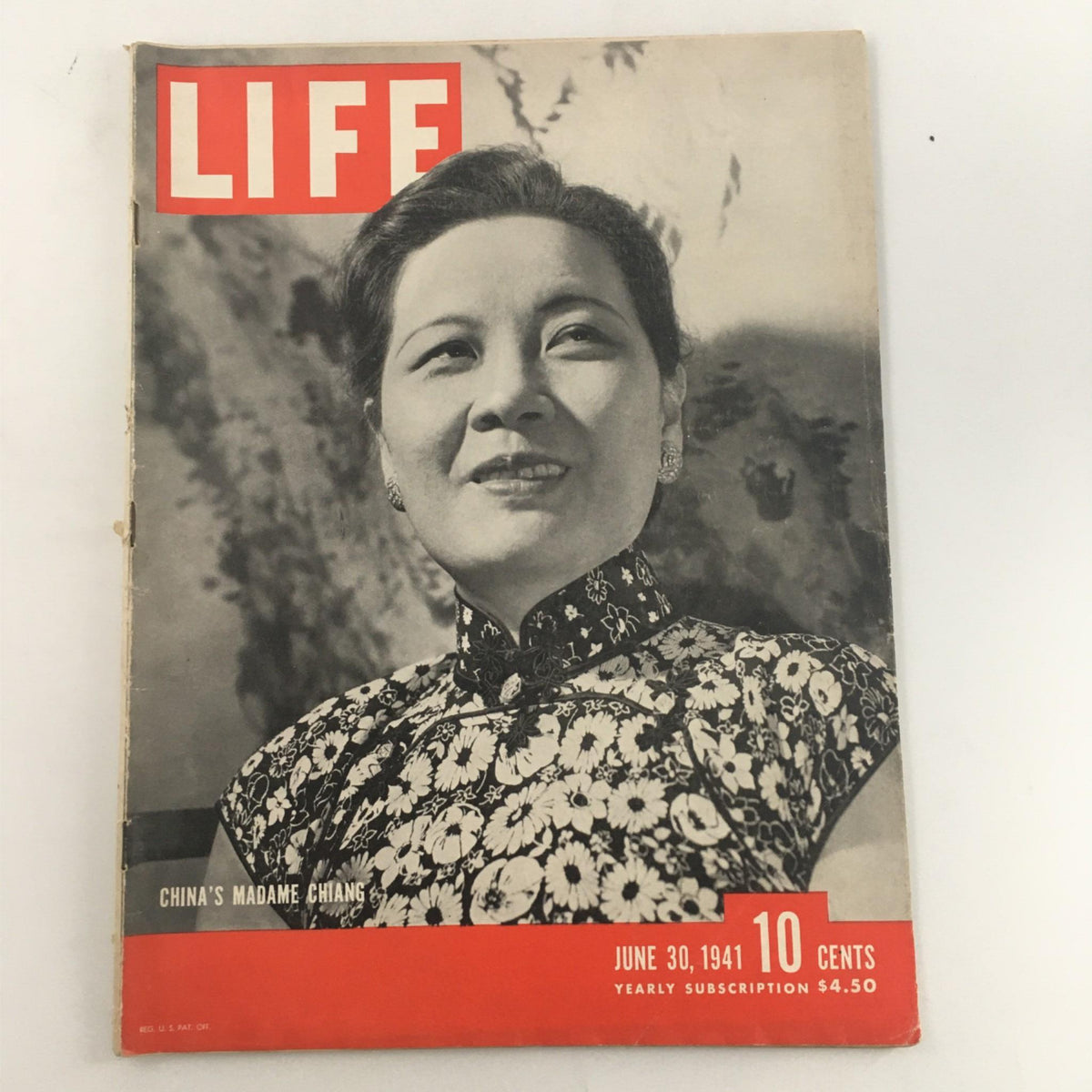VTG Life Magazine June 30, 1941 featuring China's Madame Chiang Kai-shek on the cover, showcasing a historical figure in traditional attire.