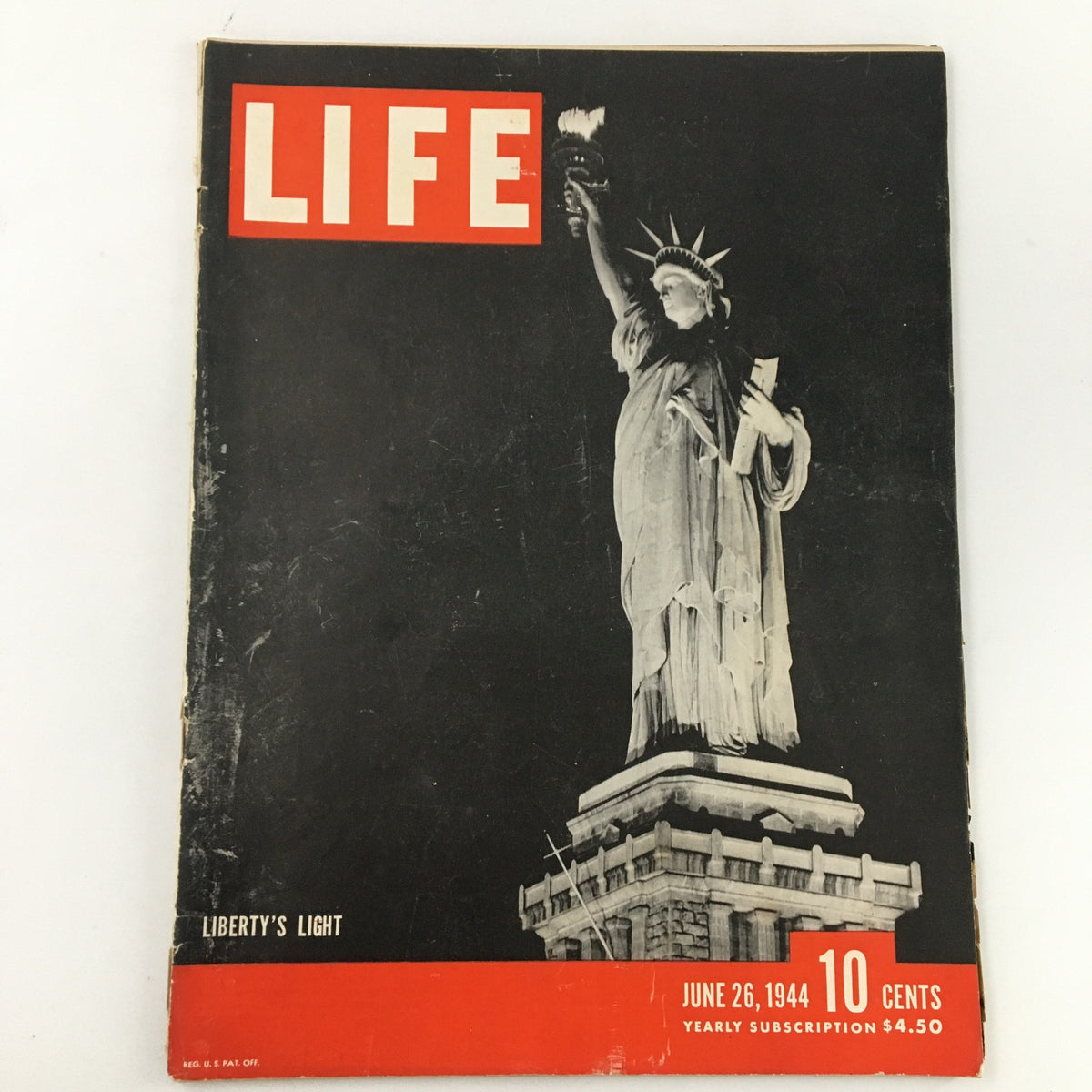 Life Magazine June 26 1944 Liberty's Light Vintage Issue WWII Collectible with Protective Covering