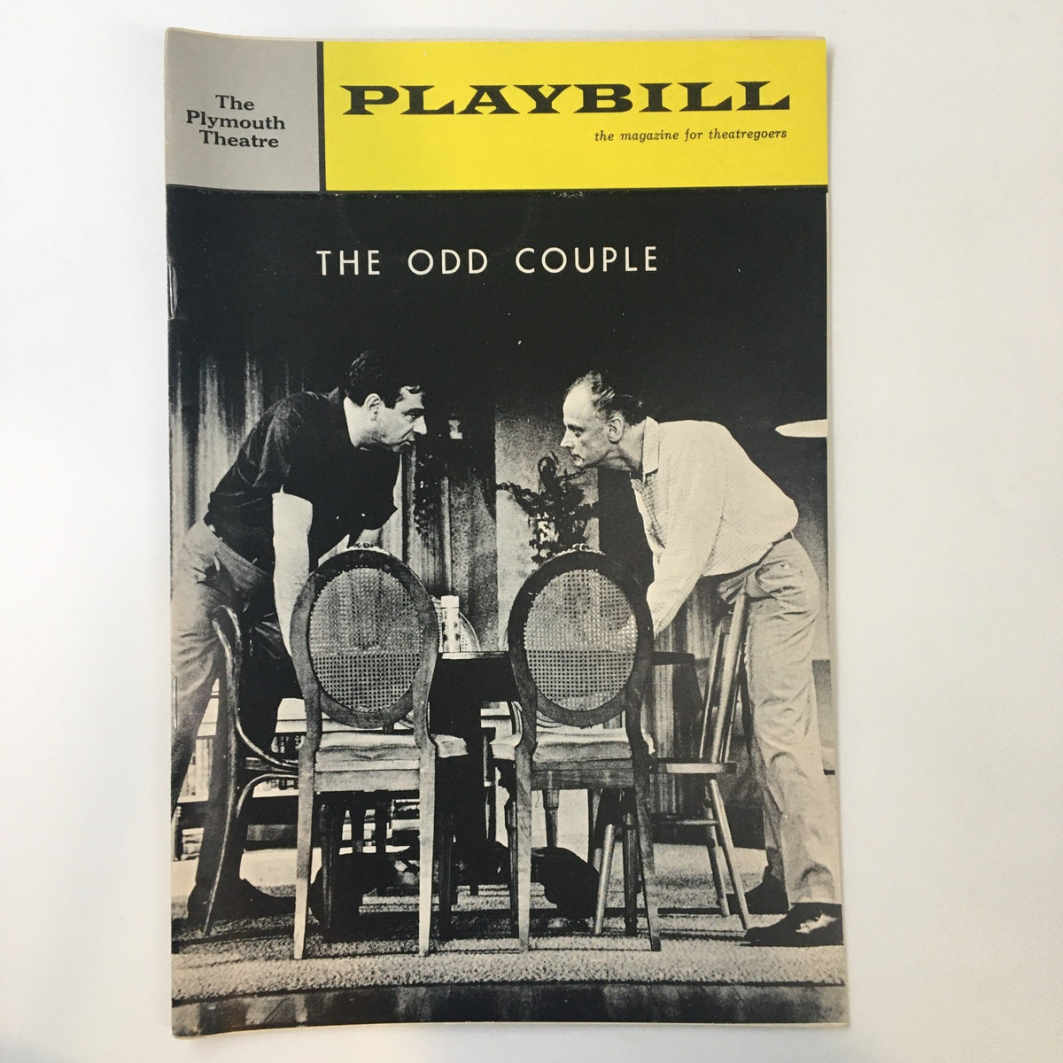 1965 Playbill for The Odd Couple at The Plymouth Theatre, featuring classic cover art, showcasing the original cast and production details.