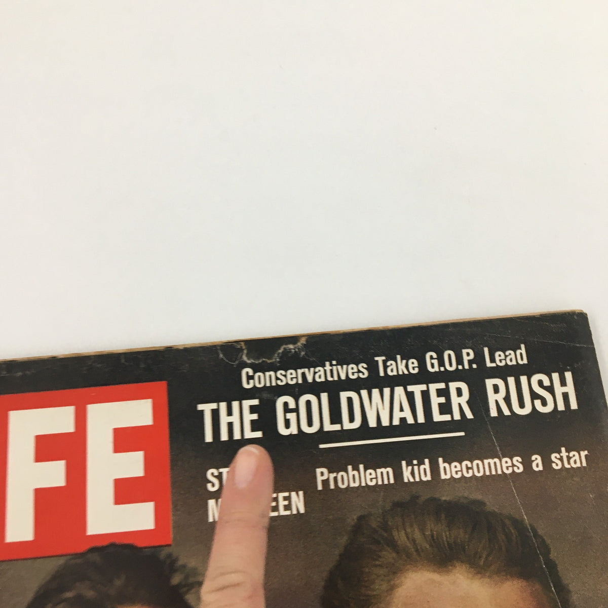 Cover of the VTG Life Magazine dated July 12, 1963, featuring the headline 'The Goldwater Rush' and an image of Steve McQueen, showcasing political and cultural themes of the 1960s.