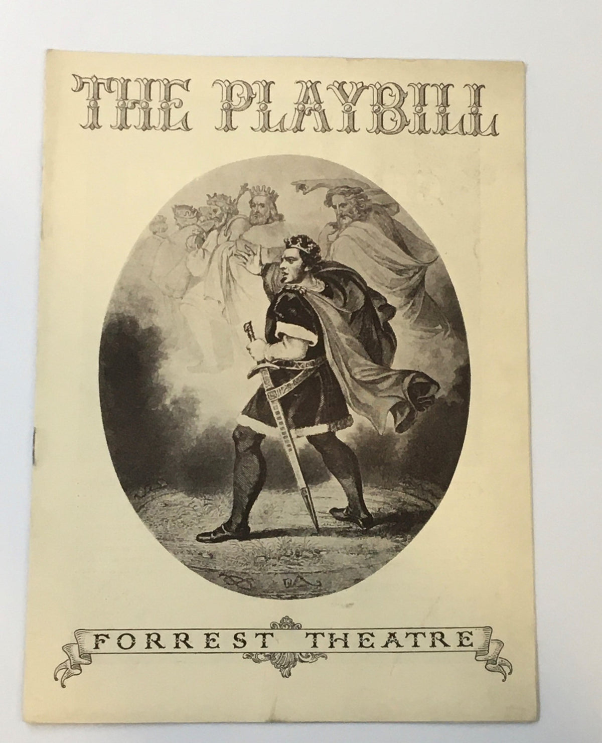 Cover of the 1935 Playbill from the Forrest Theatre featuring the title 'The Playbill' and an illustration related to the production of Tobacco Road.