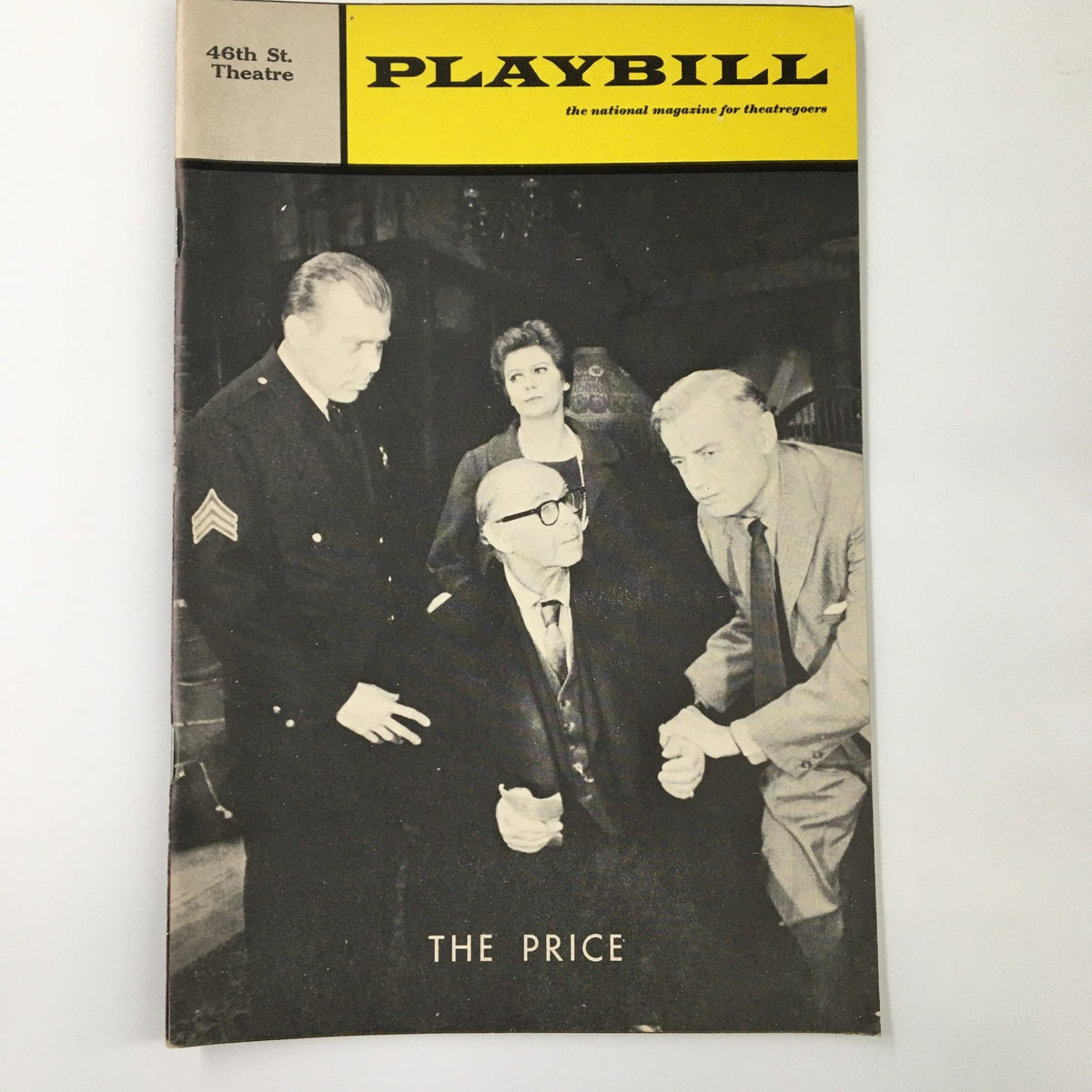 1969 Playbill featuring Arthur Miller's The Price from the Forty-Sixth Street Theatre, showcasing black and white photography of the cast in a dramatic performance.