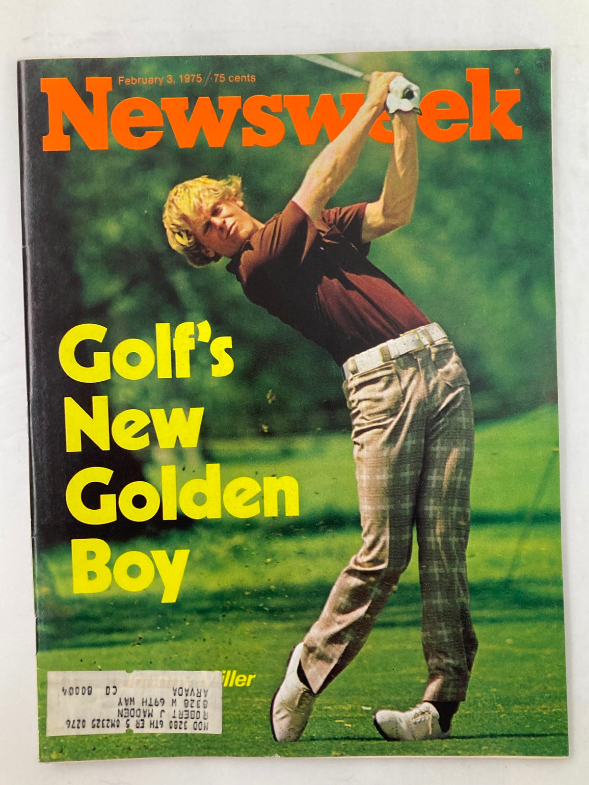 Vintage Newsweek Magazine February 3 1975 Johnny Miller Golf's New Golden Boy