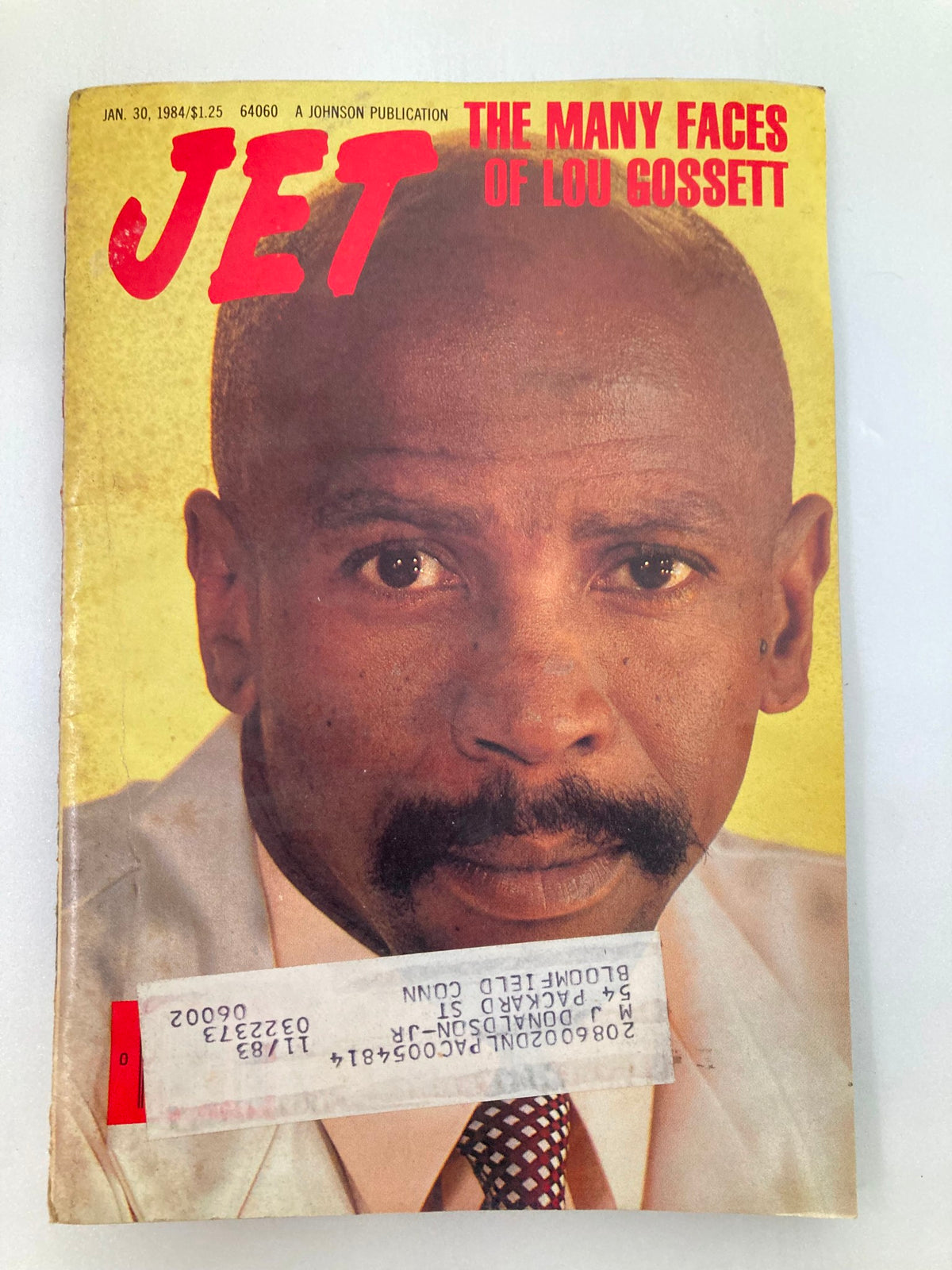 Cover of VTG Jet Magazine January 30 1984 featuring The Many Faces of Lou Gossett, showcasing a close-up of a man with a mustache and formal attire.