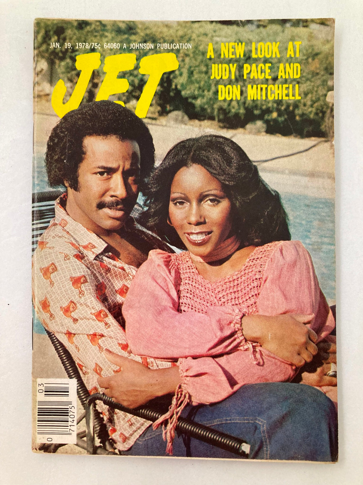 VTG Jet Magazine January 19, 1978, Volume 53, Issue 18 cover featuring Judy Pace and Don Mitchell, showcasing late '70s culture and entertainment.