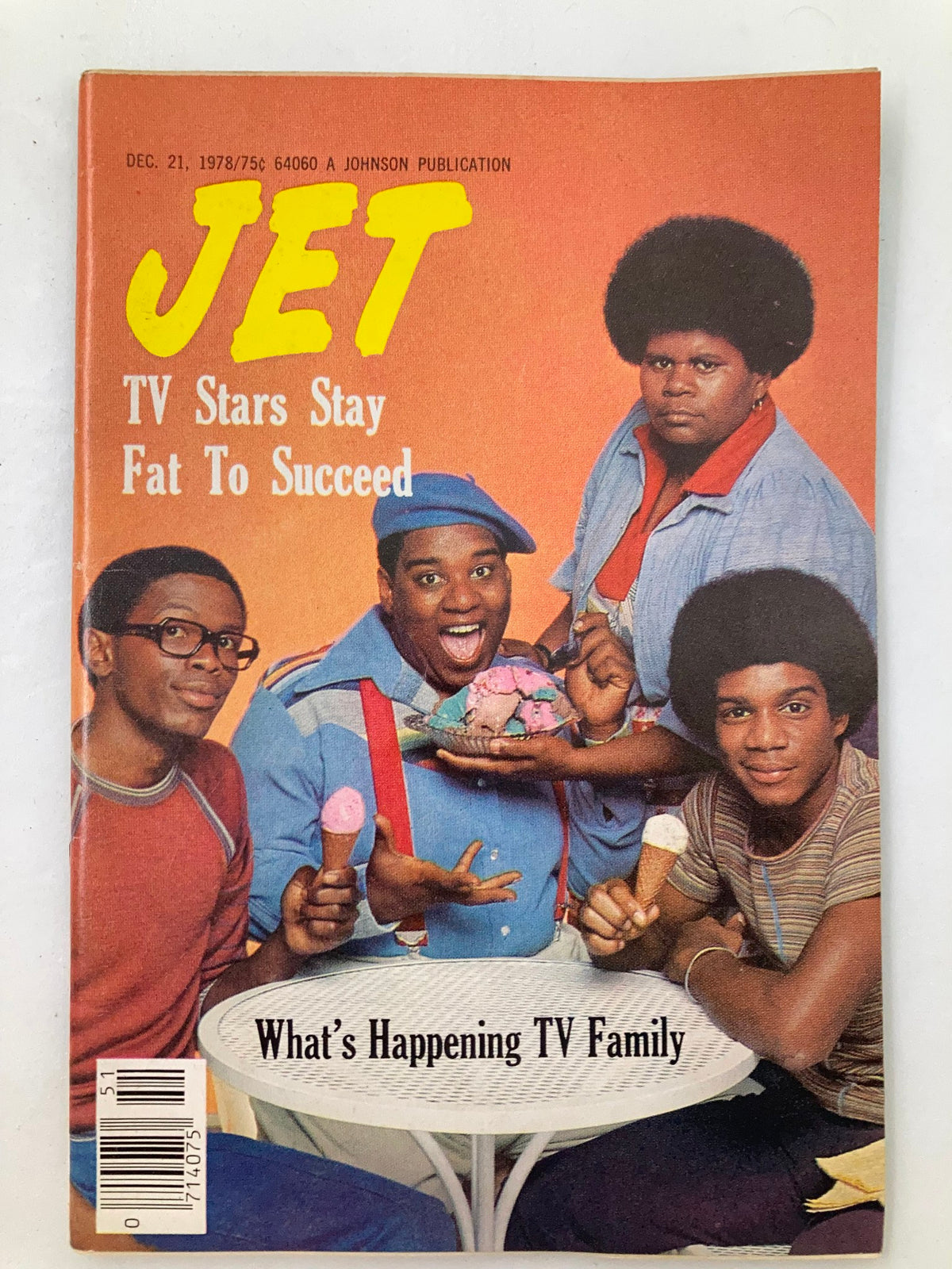 Cover of VTG Jet Magazine December 21 1978 featuring the TV show 'What's Happening!!' with the cast posing joyfully, showcasing an iconic moment from 1970s pop culture.
