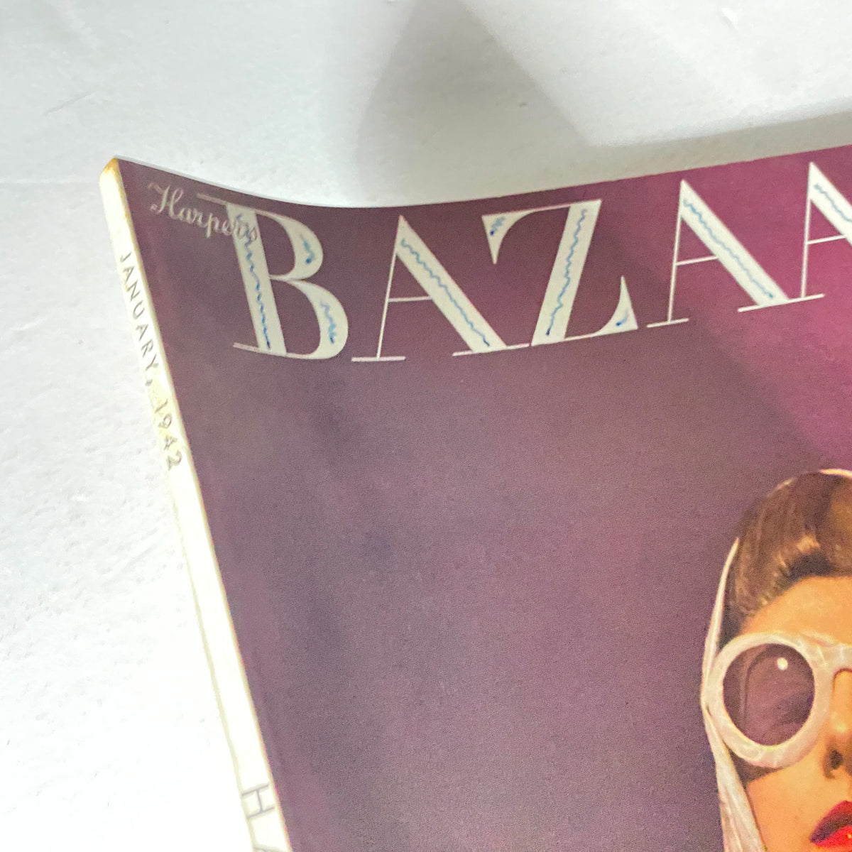 Cover of Harper's Bazaar Magazine January 1942 featuring a vintage design with the title prominently displayed.
