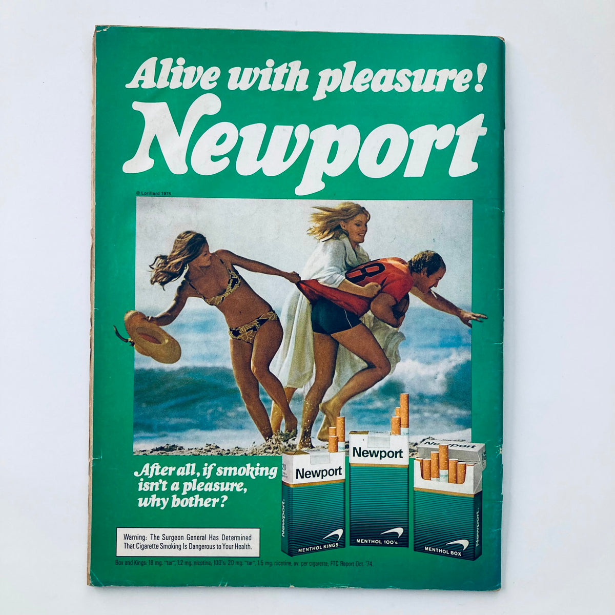 Vintage National Lampoon Magazine August 1975 cover featuring a humorous illustration related to bartenders in Mississippi, showcasing the magazine's cultural commentary from the 1970s.