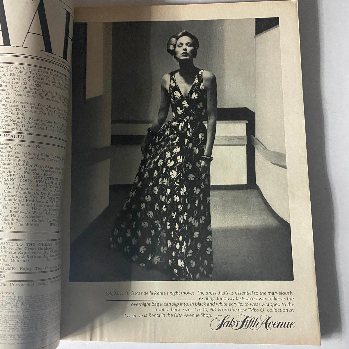 Harper's Bazaar Magazine April 1977 Shelley Smith Cover