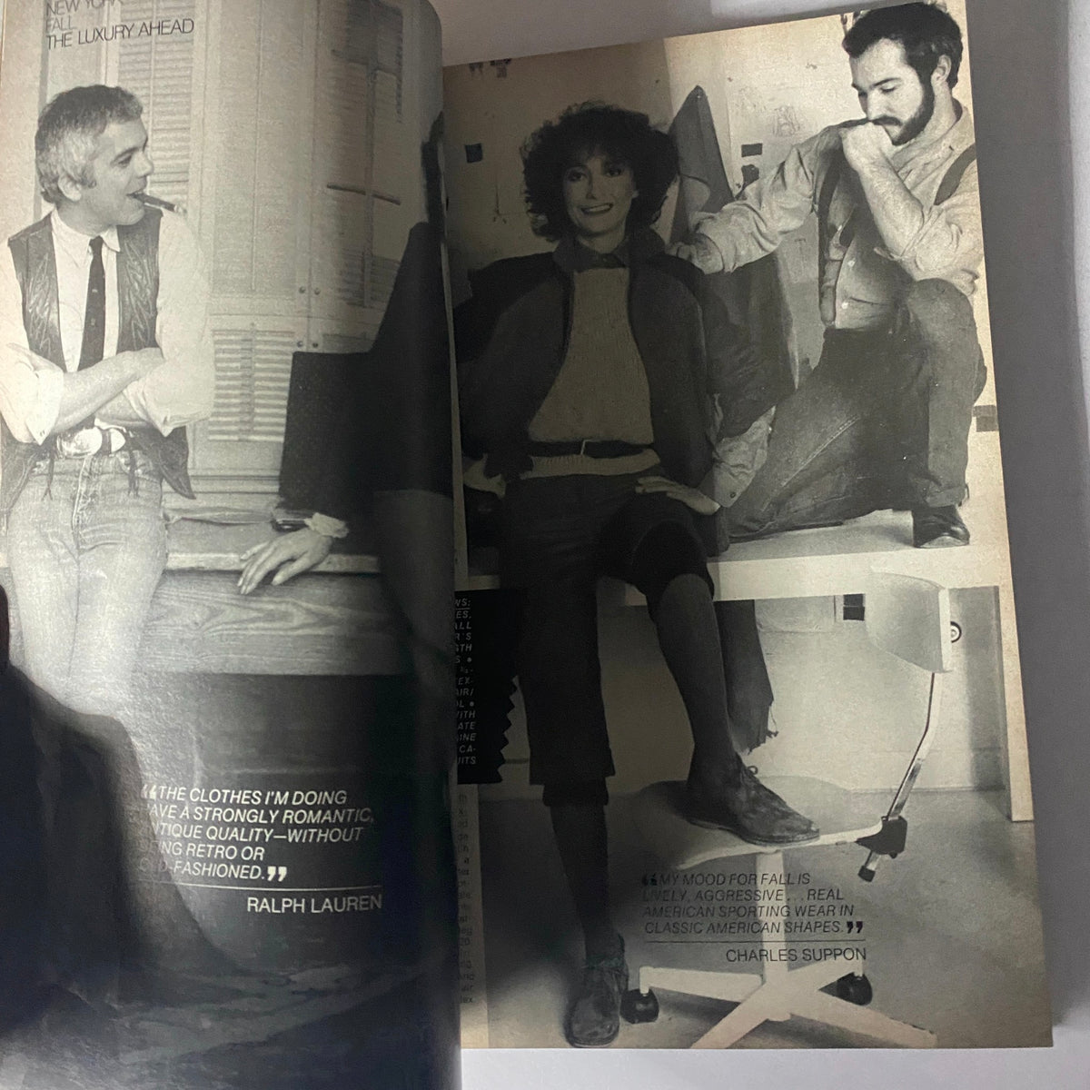 Editorial page from Harper's Bazaar Magazine June 1979 featuring models and designers discussing summer fashion trends.